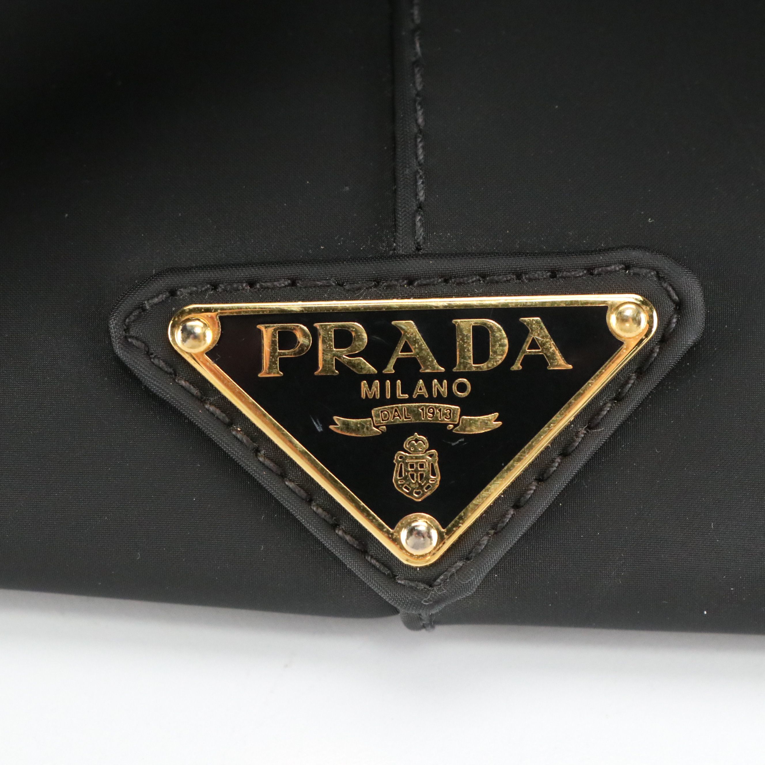 Prada Canapa Logo Large Shopping Tote Bag in Black Tessuto PVC
