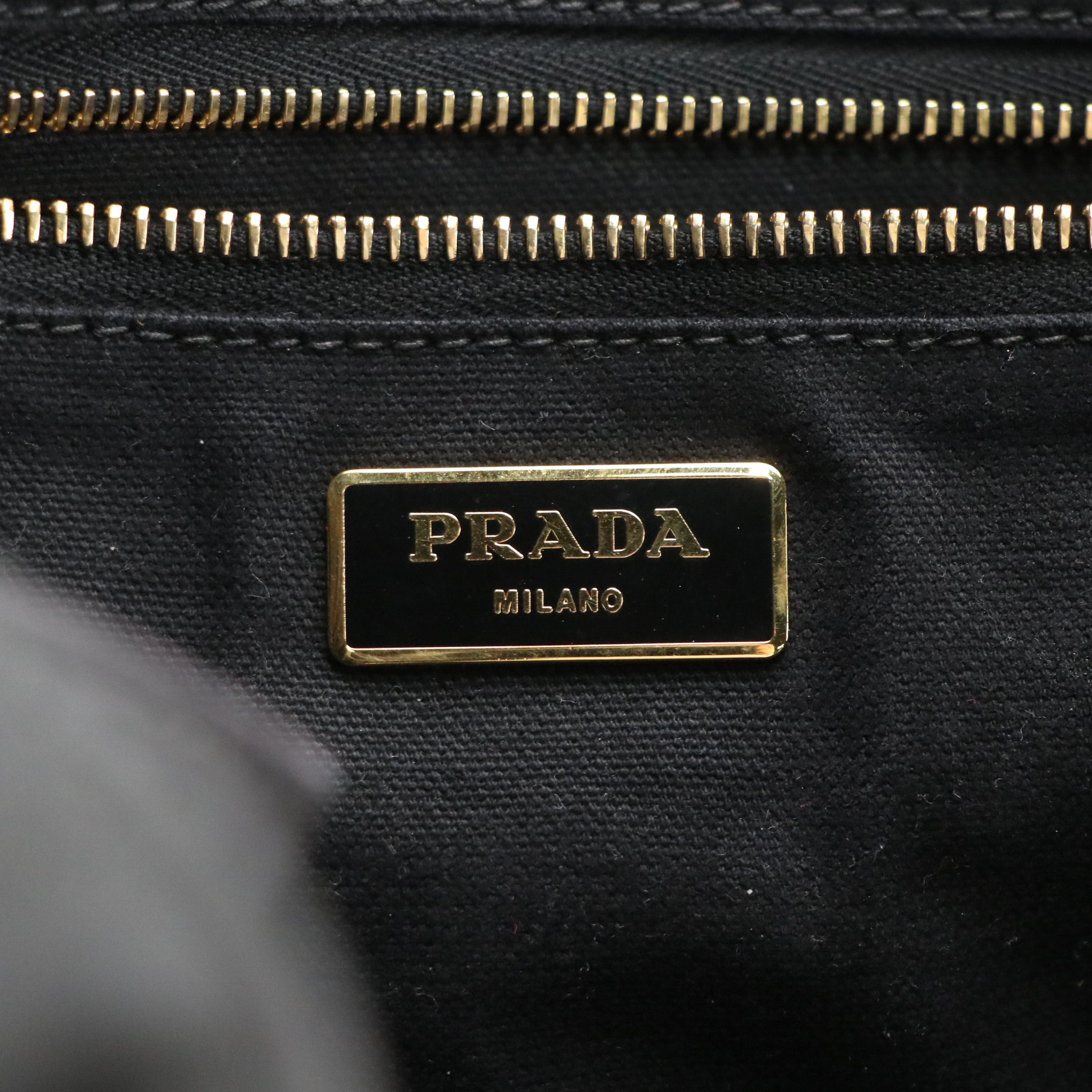 Prada Canapa Logo Large Shopping Tote Bag in Black Tessuto PVC