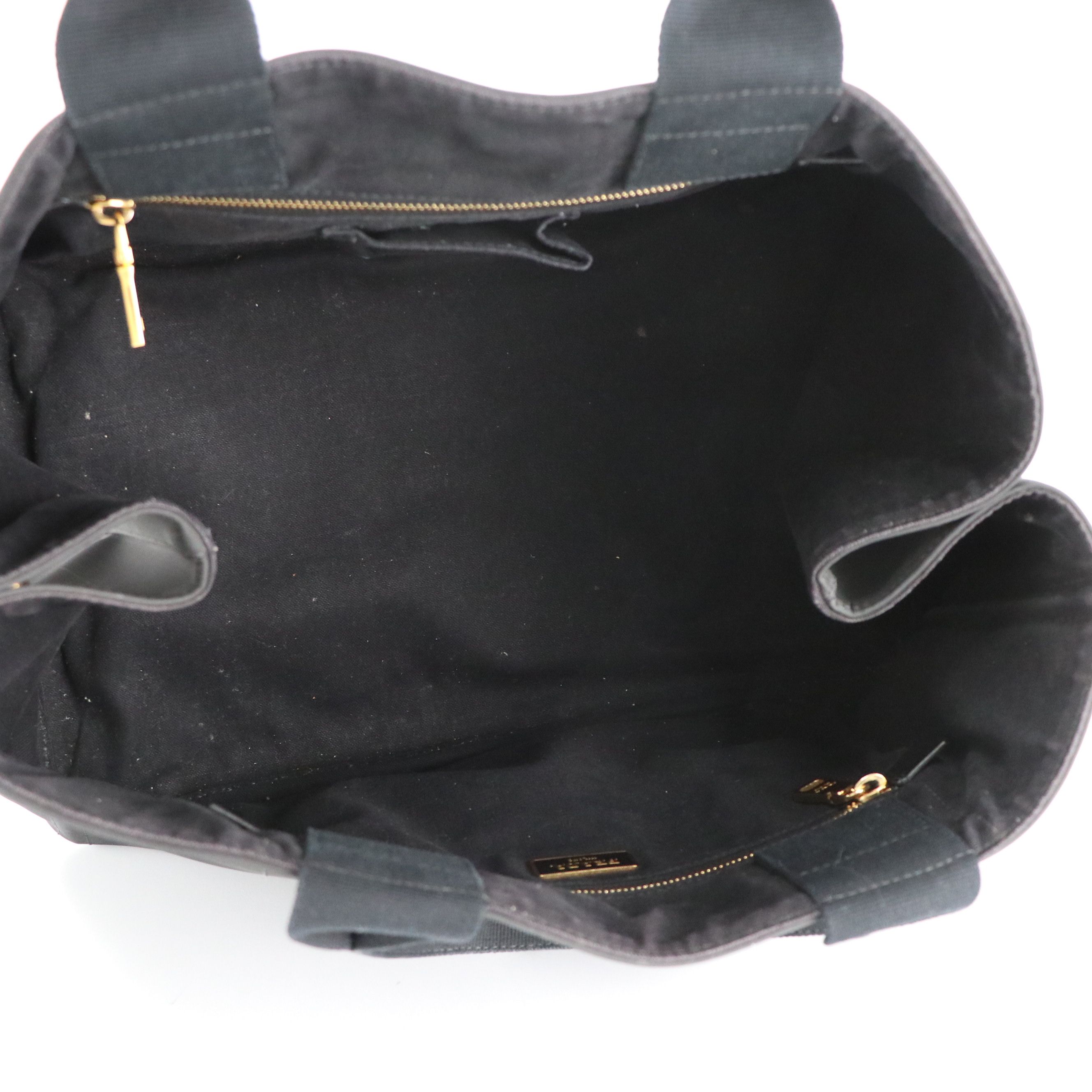 Prada Canapa Logo Large Shopping Tote Bag in Black Tessuto PVC