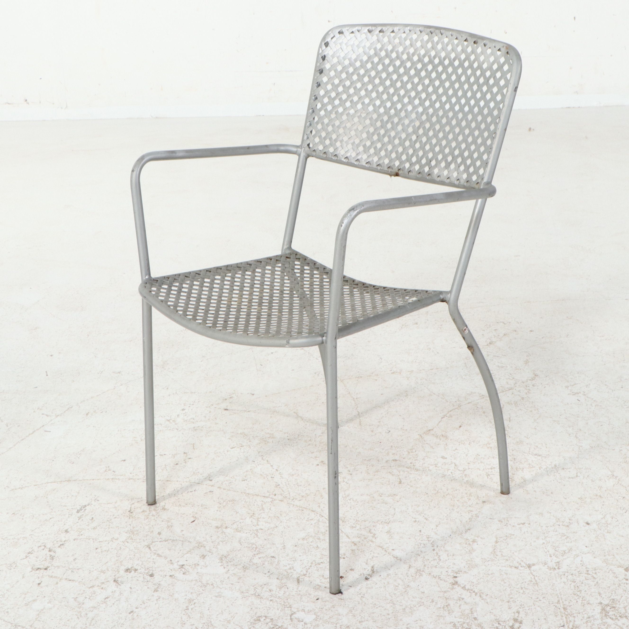 Vintage Diamond Mesh and Tubing Patio Dining Set