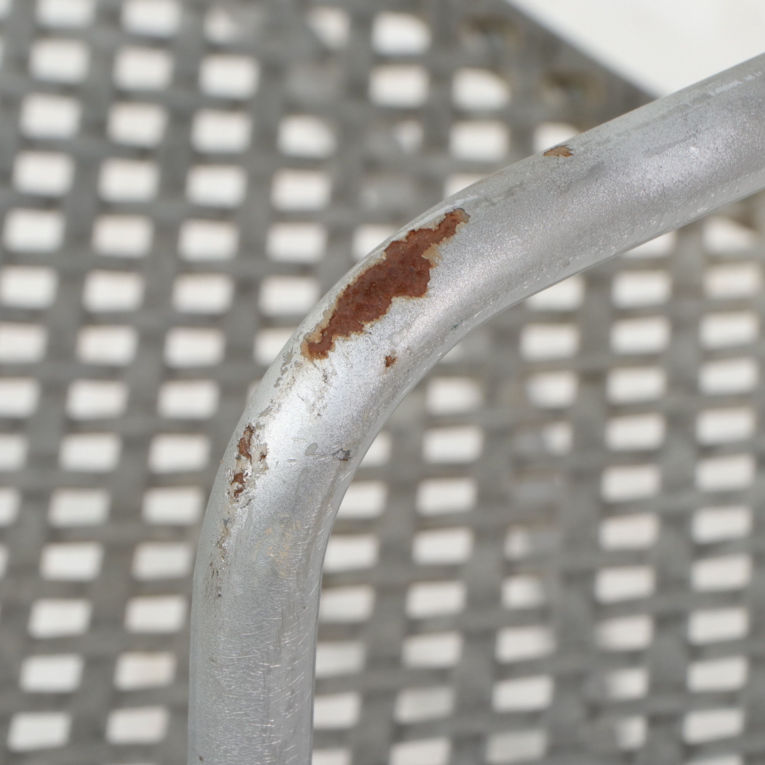 Vintage Diamond Mesh and Tubing Patio Dining Set