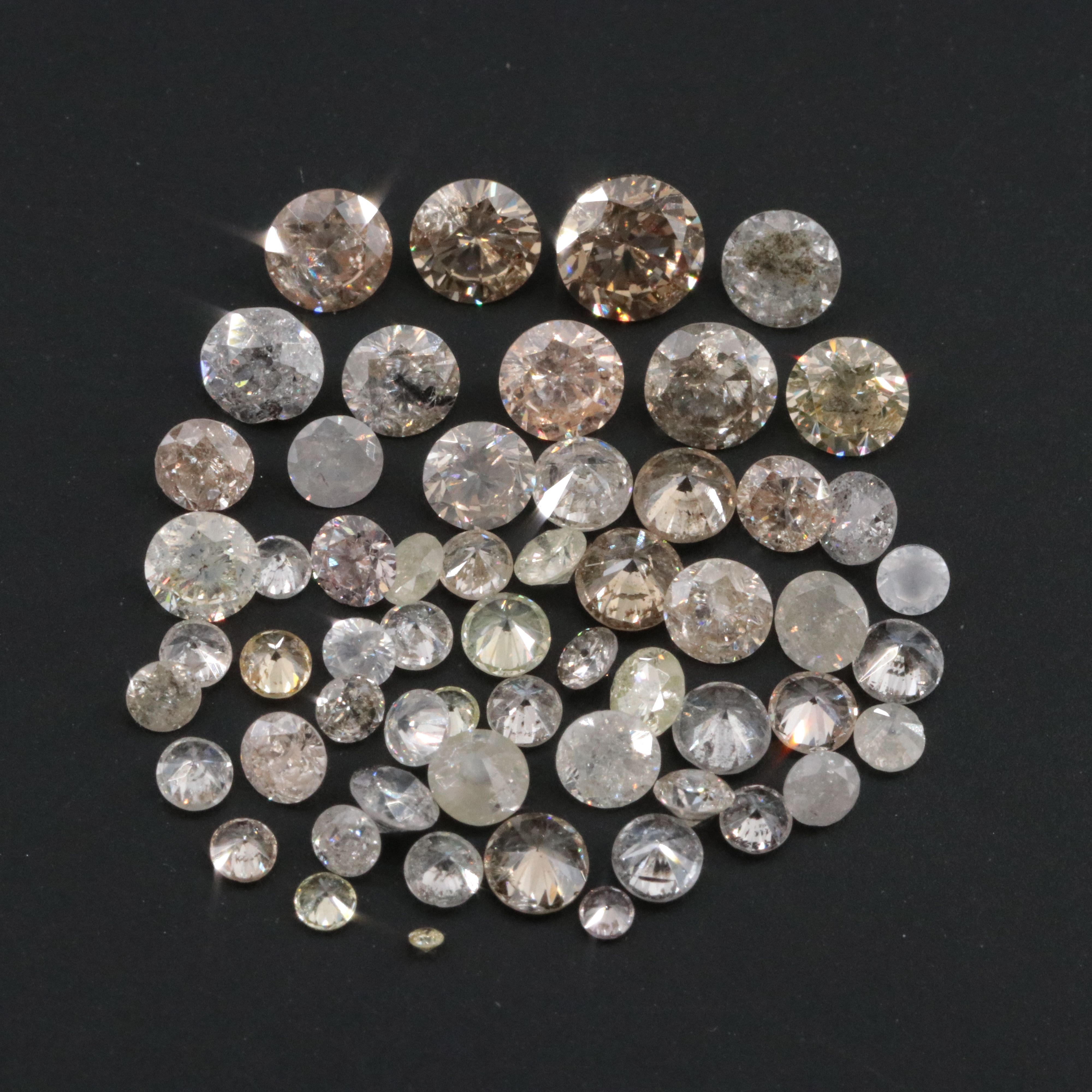 Loose 4.46 CTW Diamond Melee Lot Including Fancy Colors