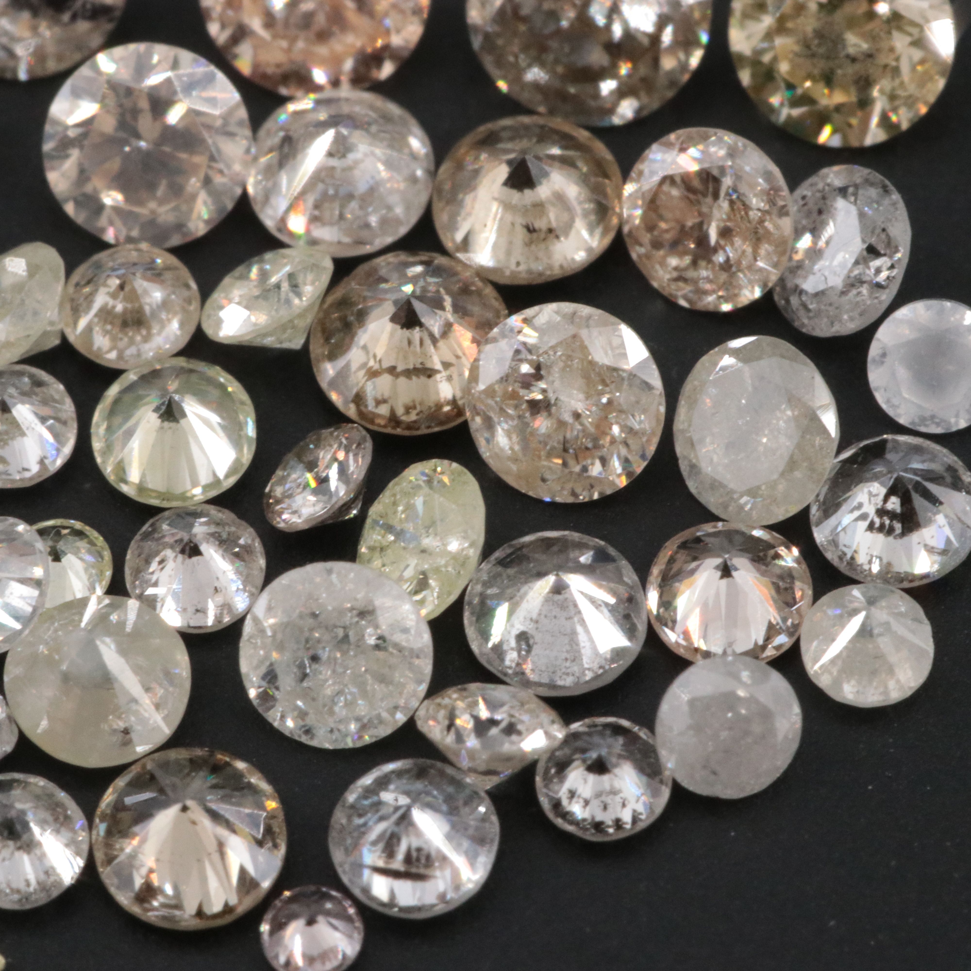 Loose 4.46 CTW Diamond Melee Lot Including Fancy Colors