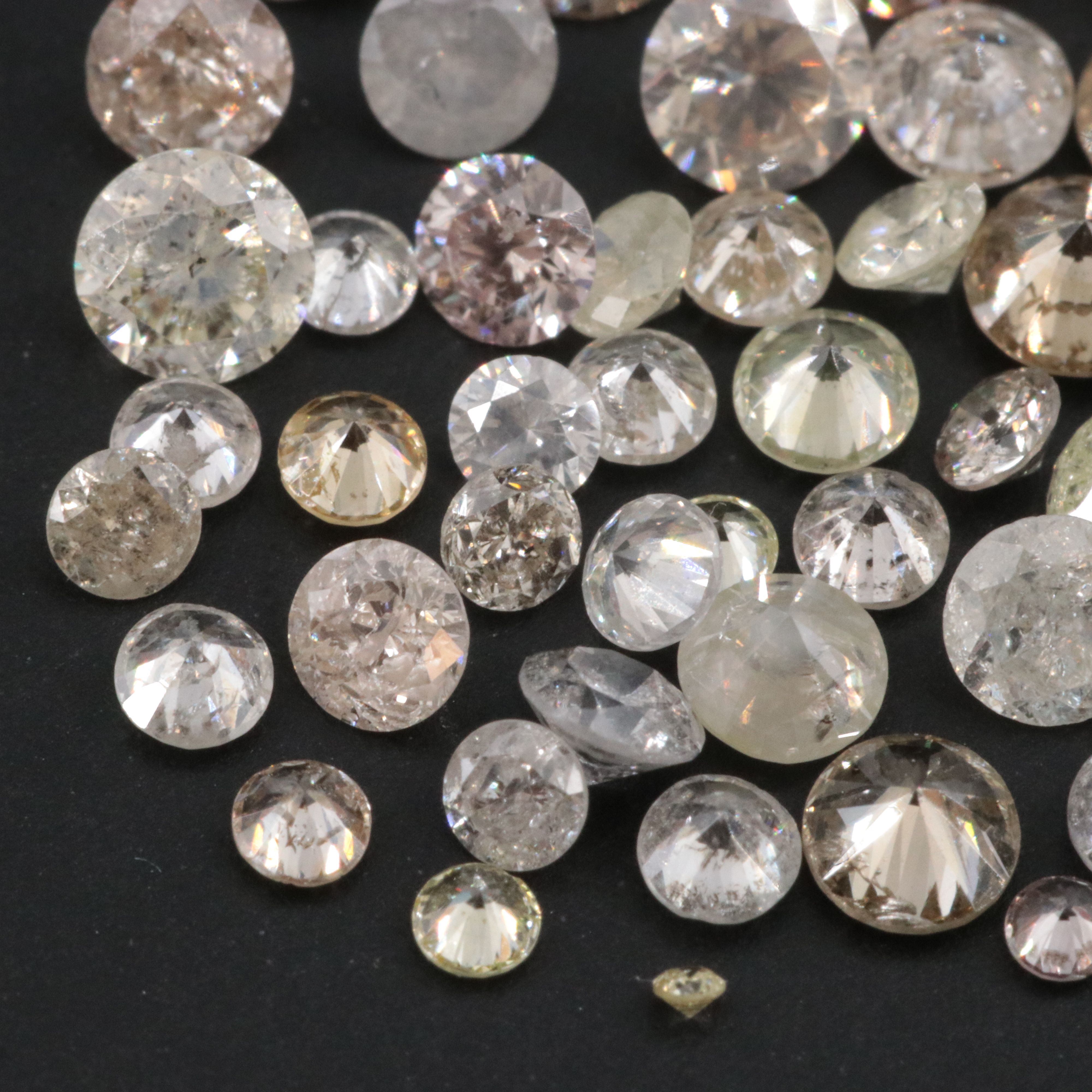 Loose 4.46 CTW Diamond Melee Lot Including Fancy Colors
