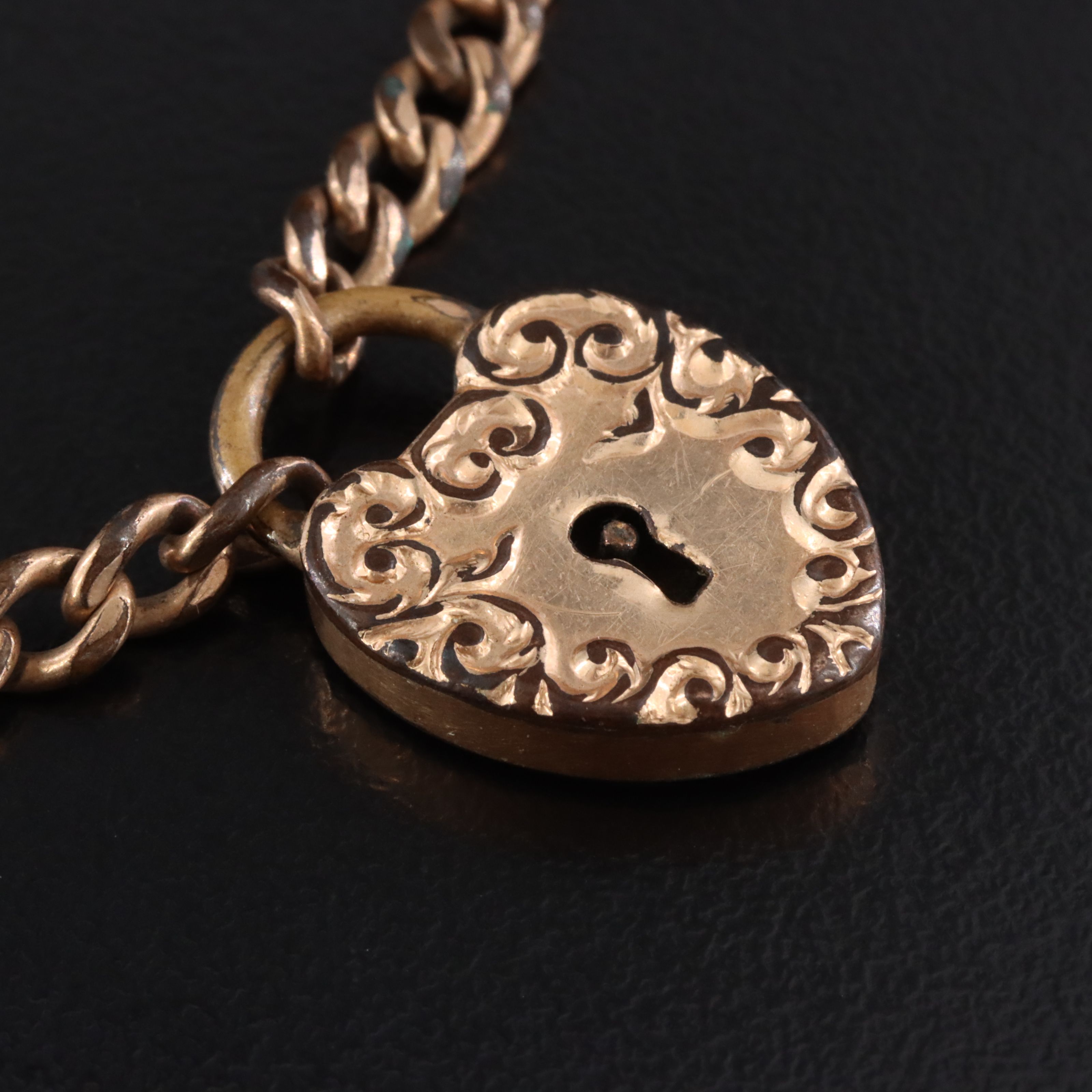 Vintage Heart Locket Bracelet