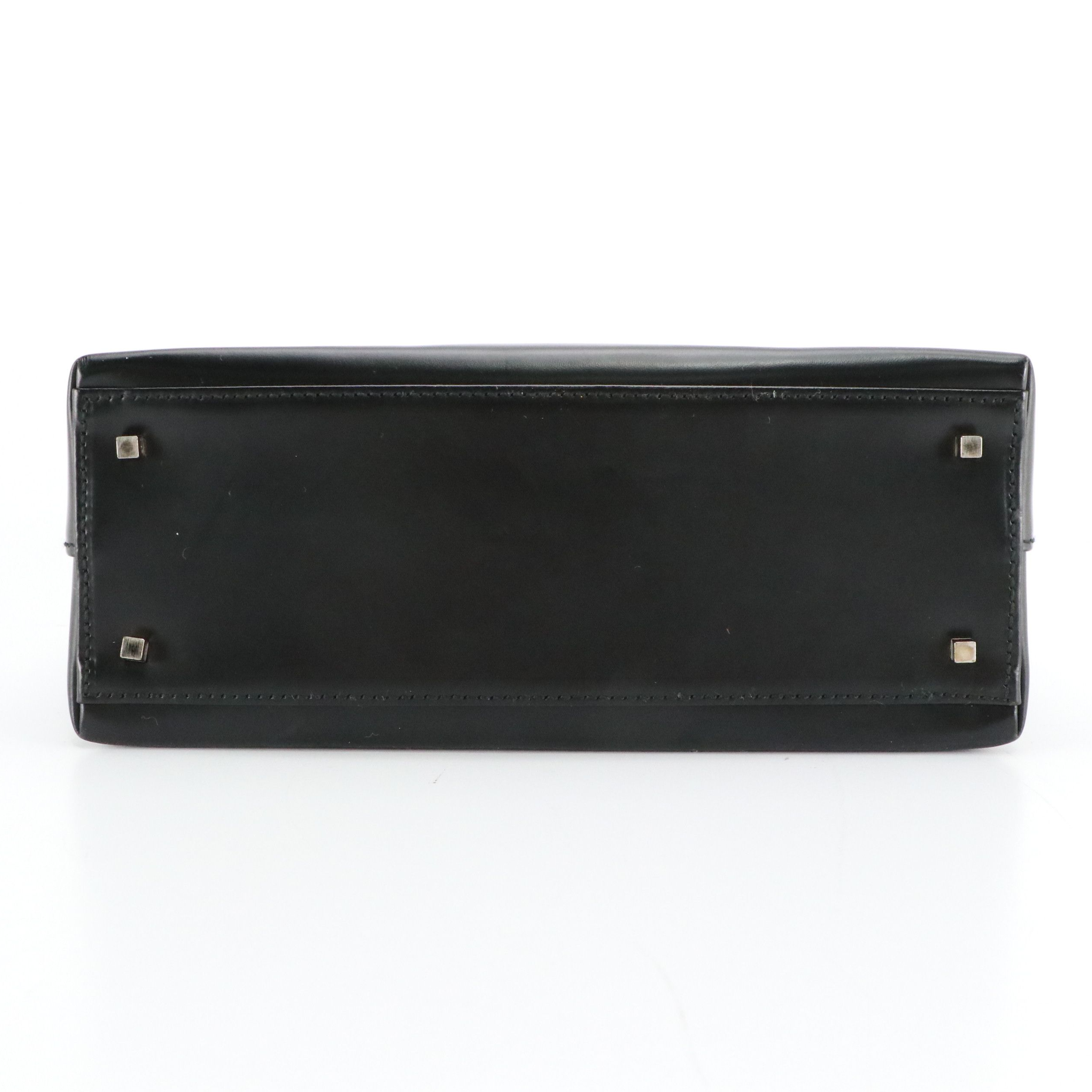 Salvatore Ferragamo Top Handle Tote Bag in Black Leather