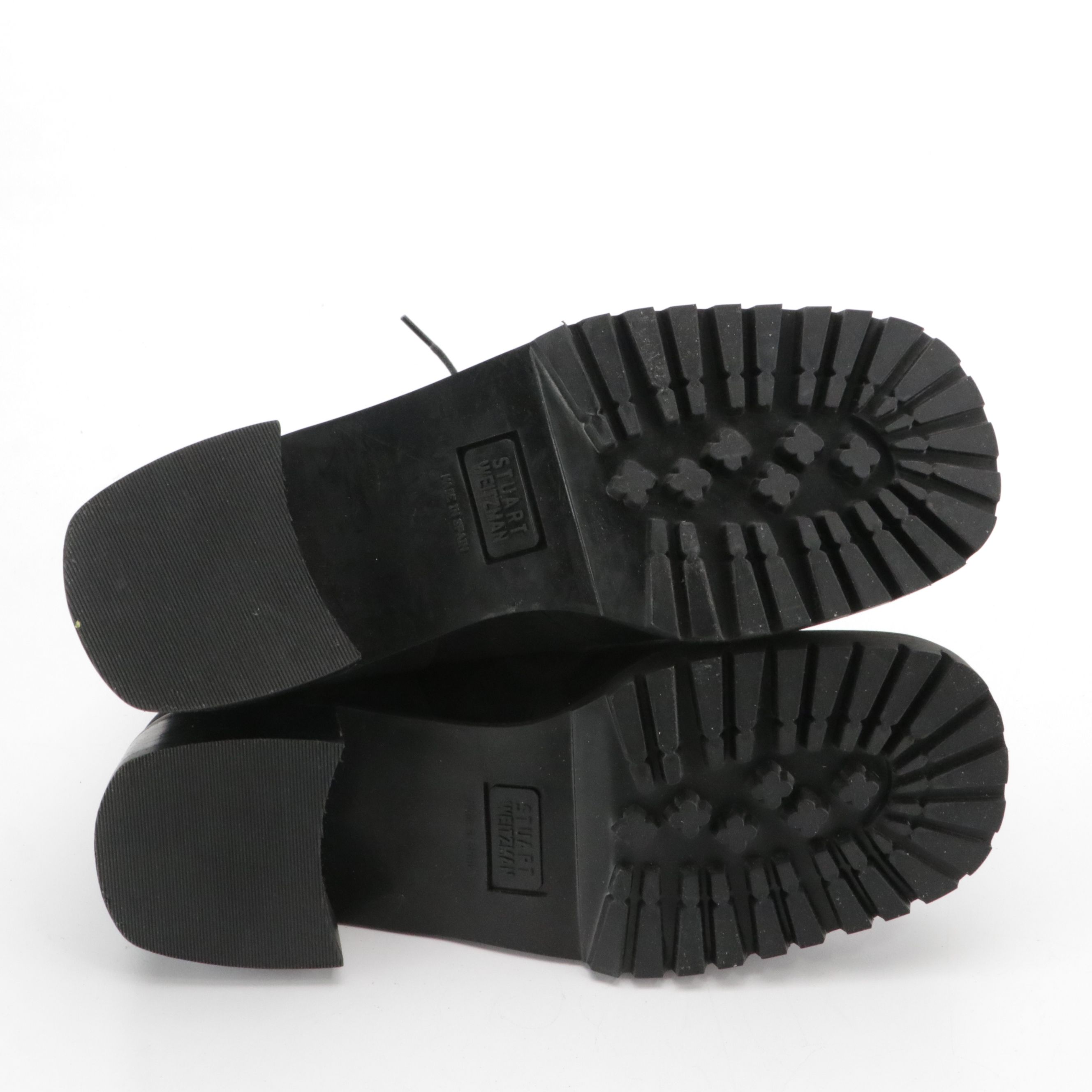 Stuart Weitzman Black Gore Tex Lace-Up Ankle Boots