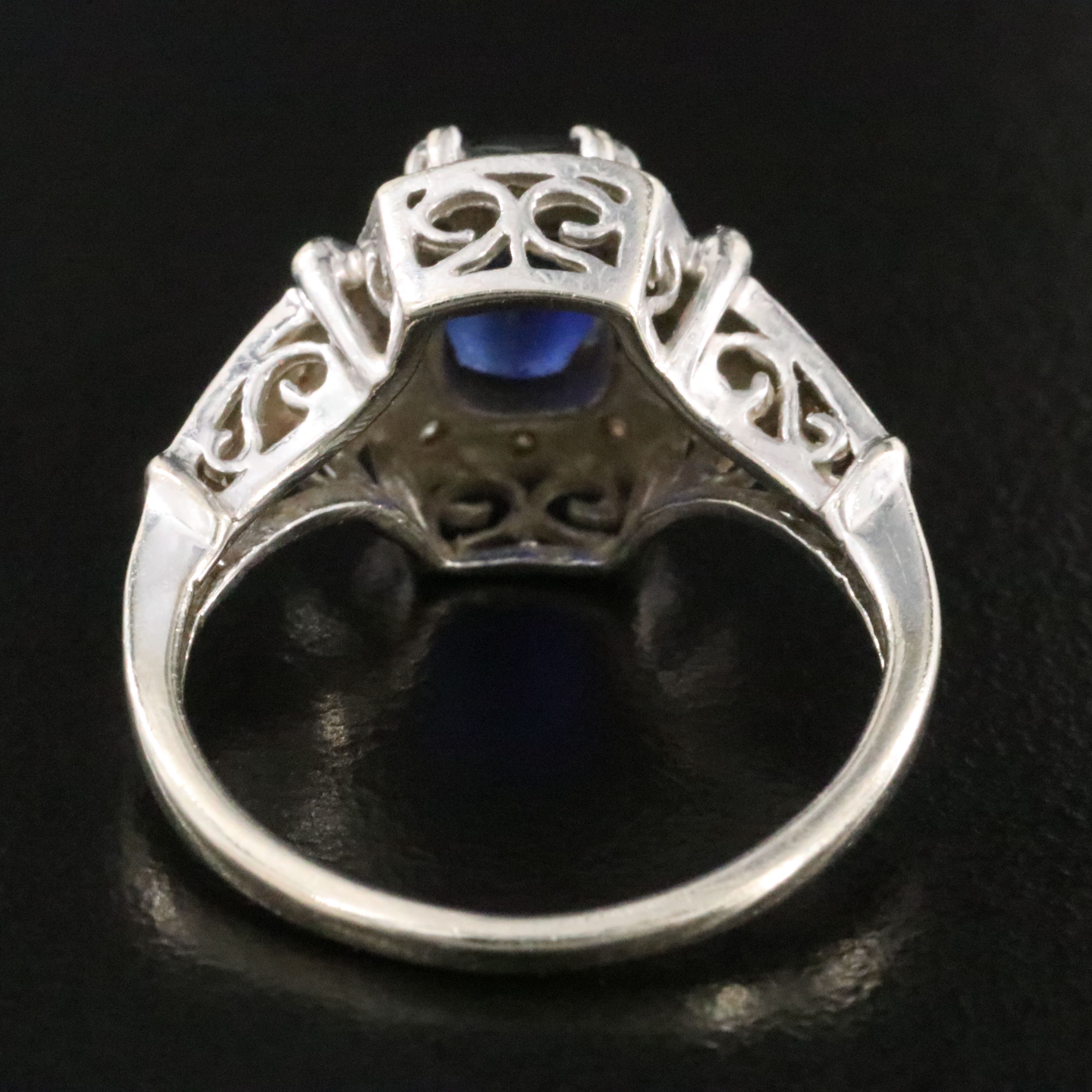 10K Sapphire and Diamond Ring
