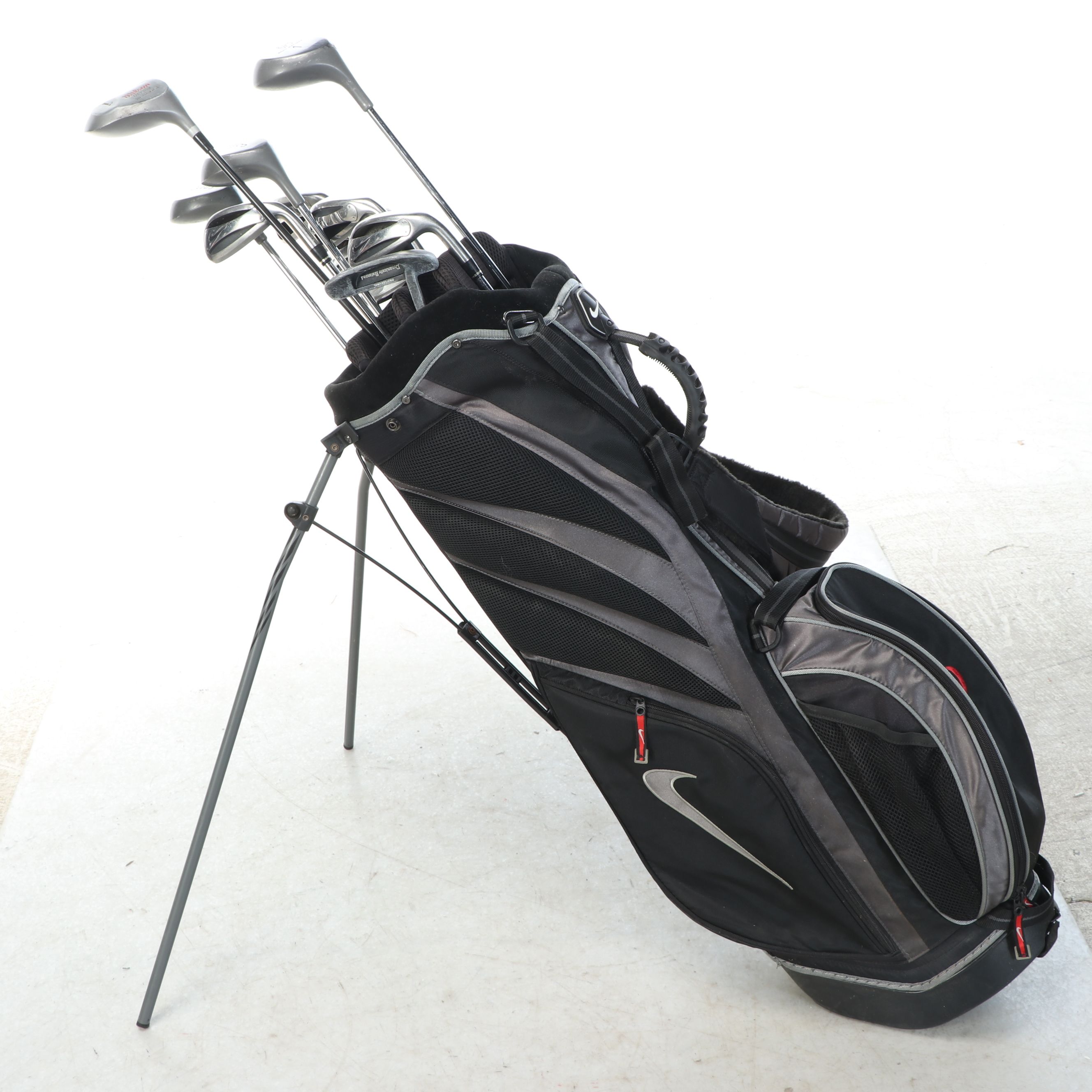 Nike Treme "Dr. Pepper" Bag with Wilson and More Golf Clubs