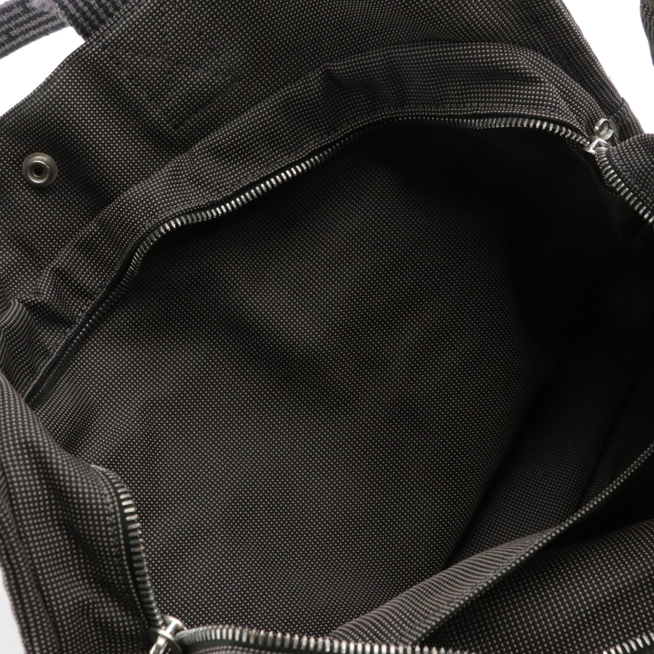 Hermès Toile Canvas Herline Tote MM in Grey/Black