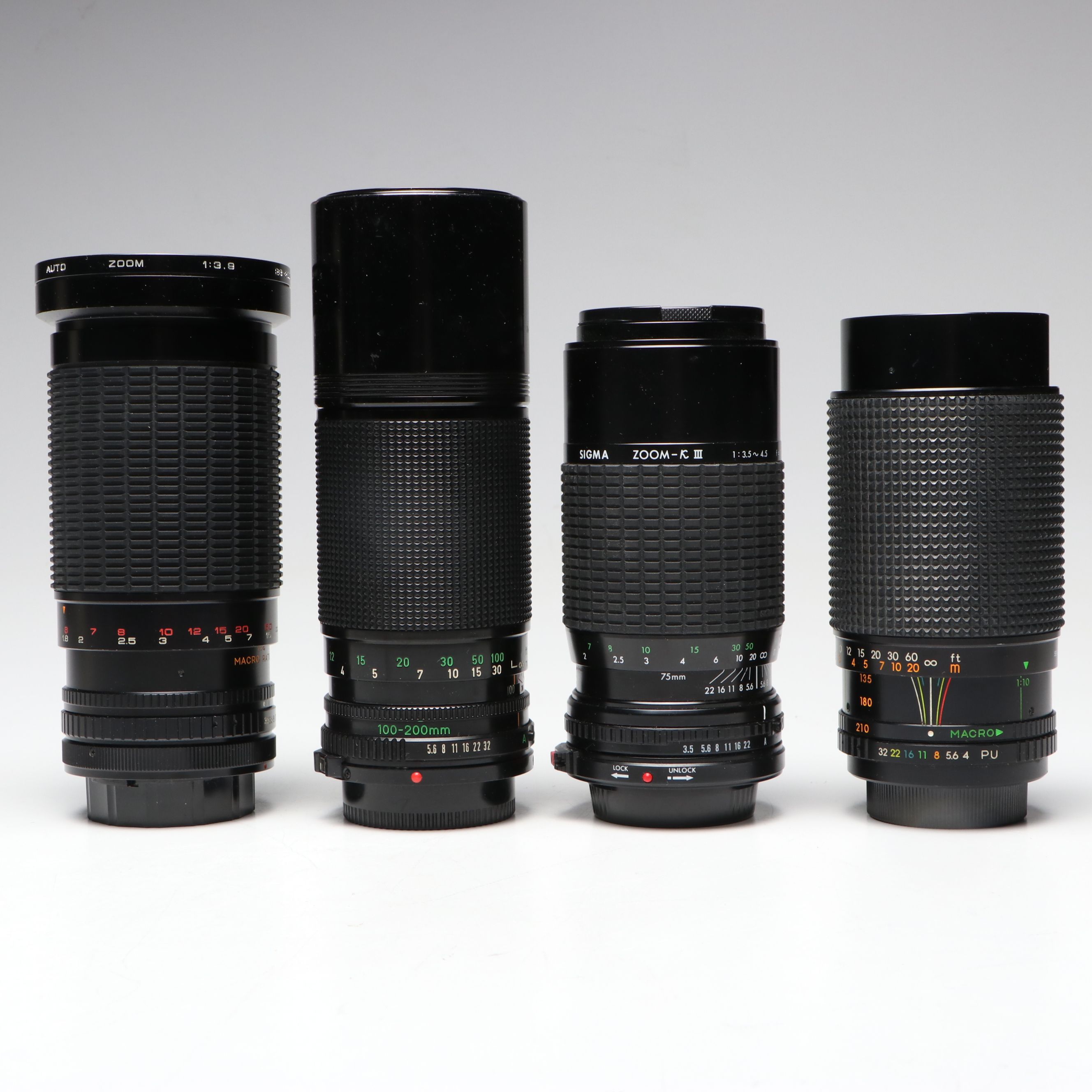 Canon and Sigma Zoom Lenses, Late 20th Century