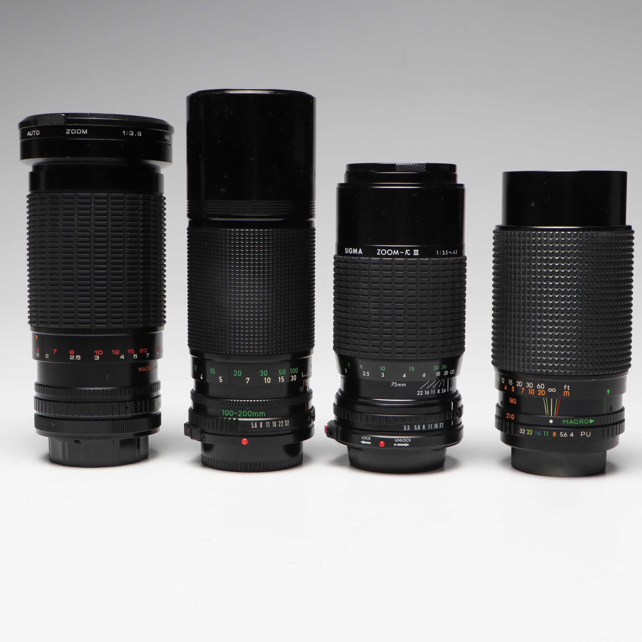 Canon and Sigma Zoom Lenses, Late 20th Century