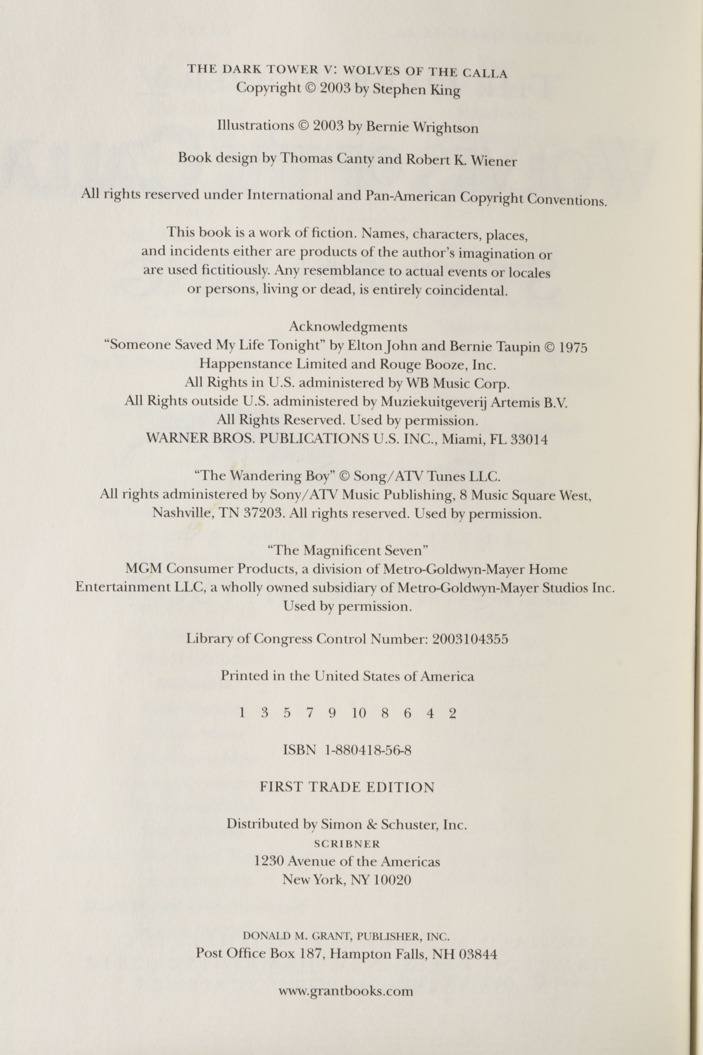 First Trade Edition "The Dark Tower" Partial Series by Stephen King