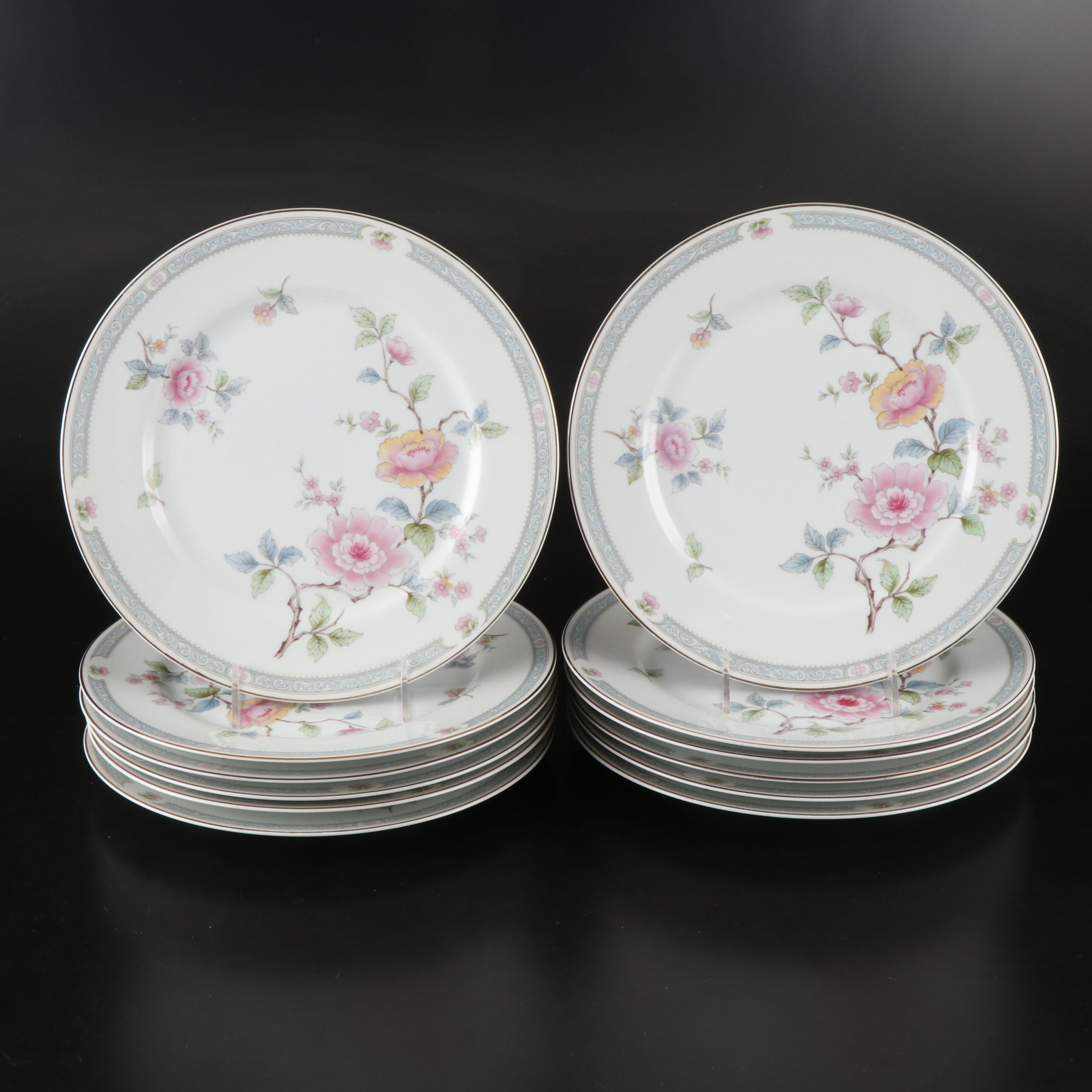 Sears "Peonies" Floral Fine China Porcelain Dinnerware, Late 20th Century