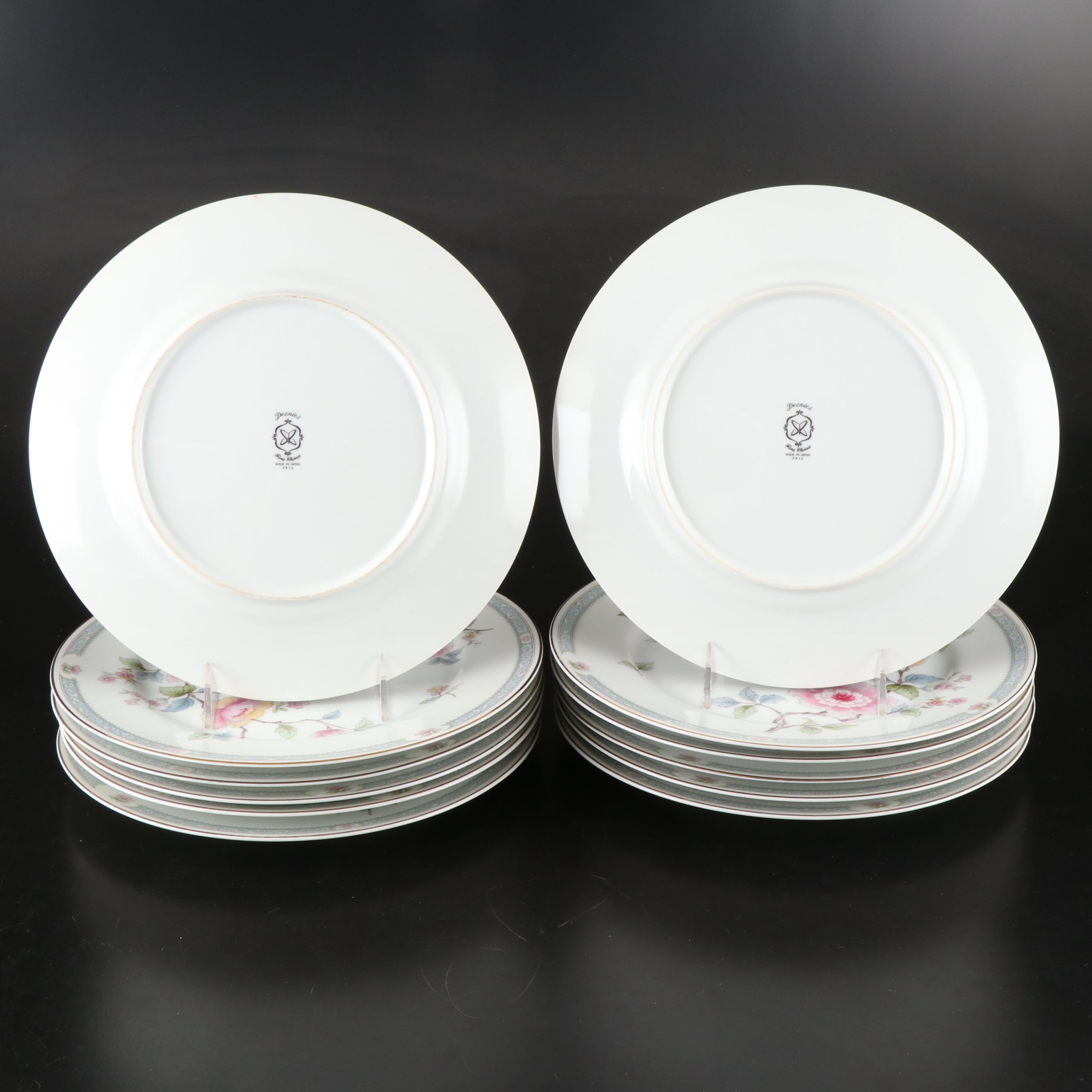 Sears "Peonies" Floral Fine China Porcelain Dinnerware, Late 20th Century