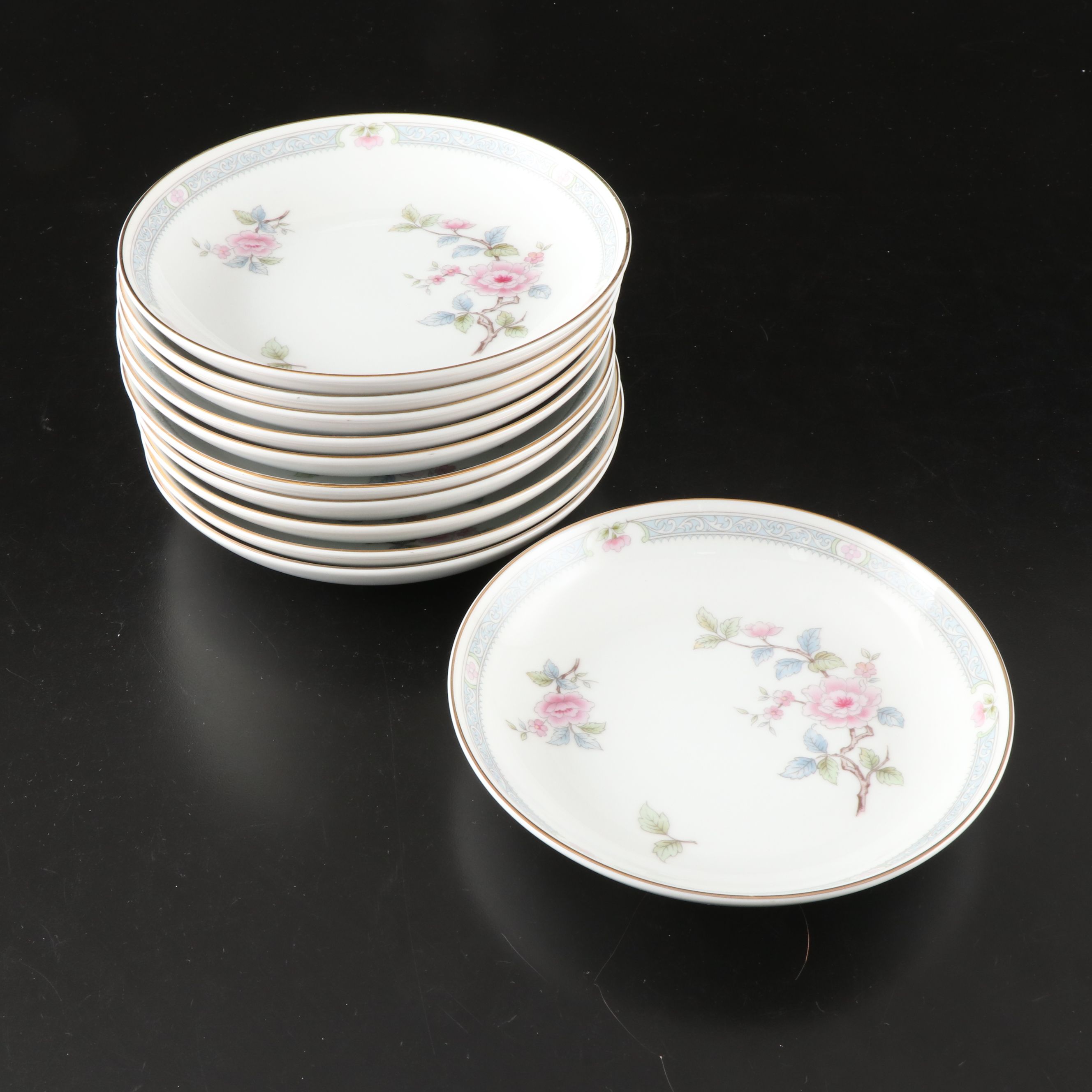 Sears "Peonies" Floral Fine China Porcelain Dinnerware, Late 20th Century