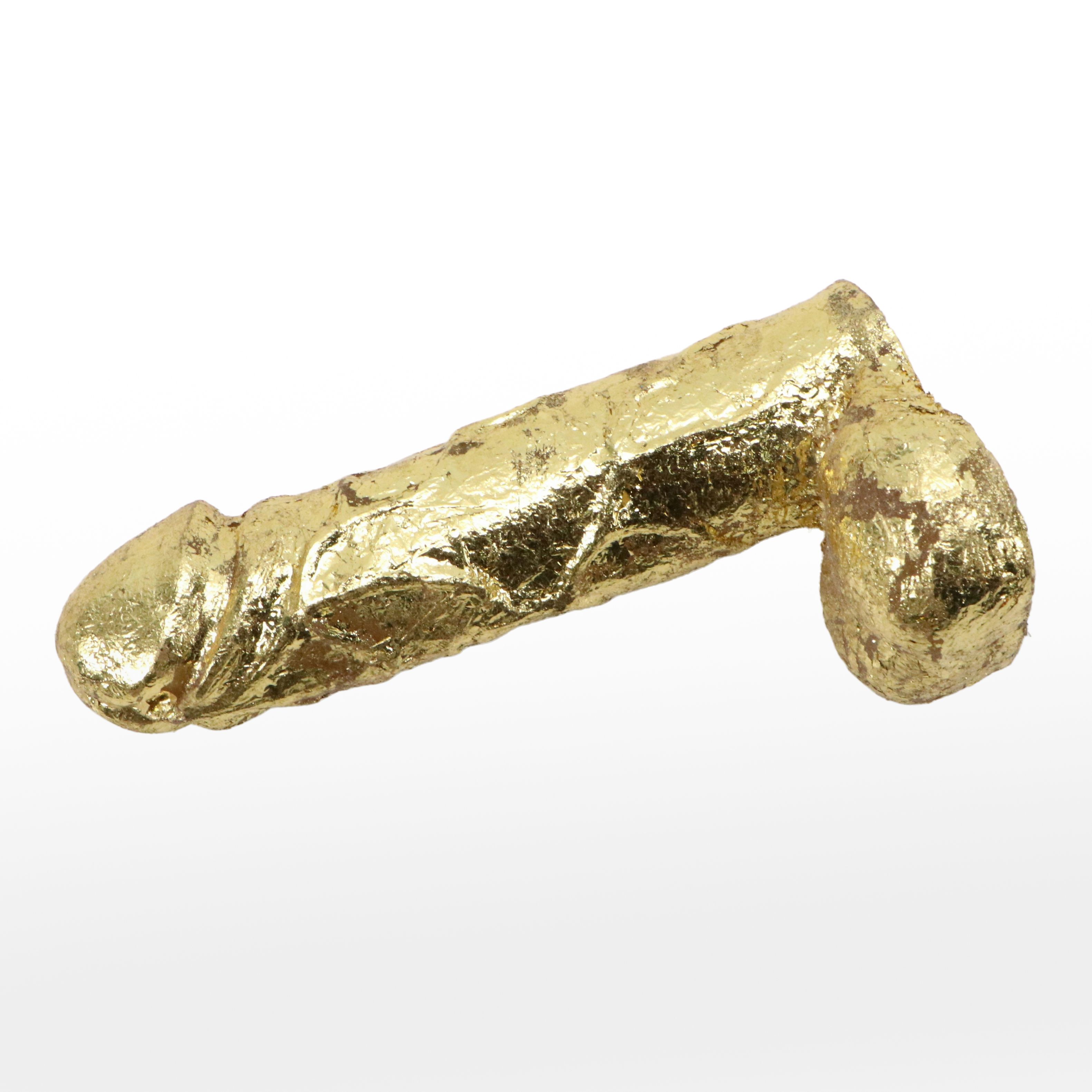 Gilded Phallus Sculpture, 21st Century