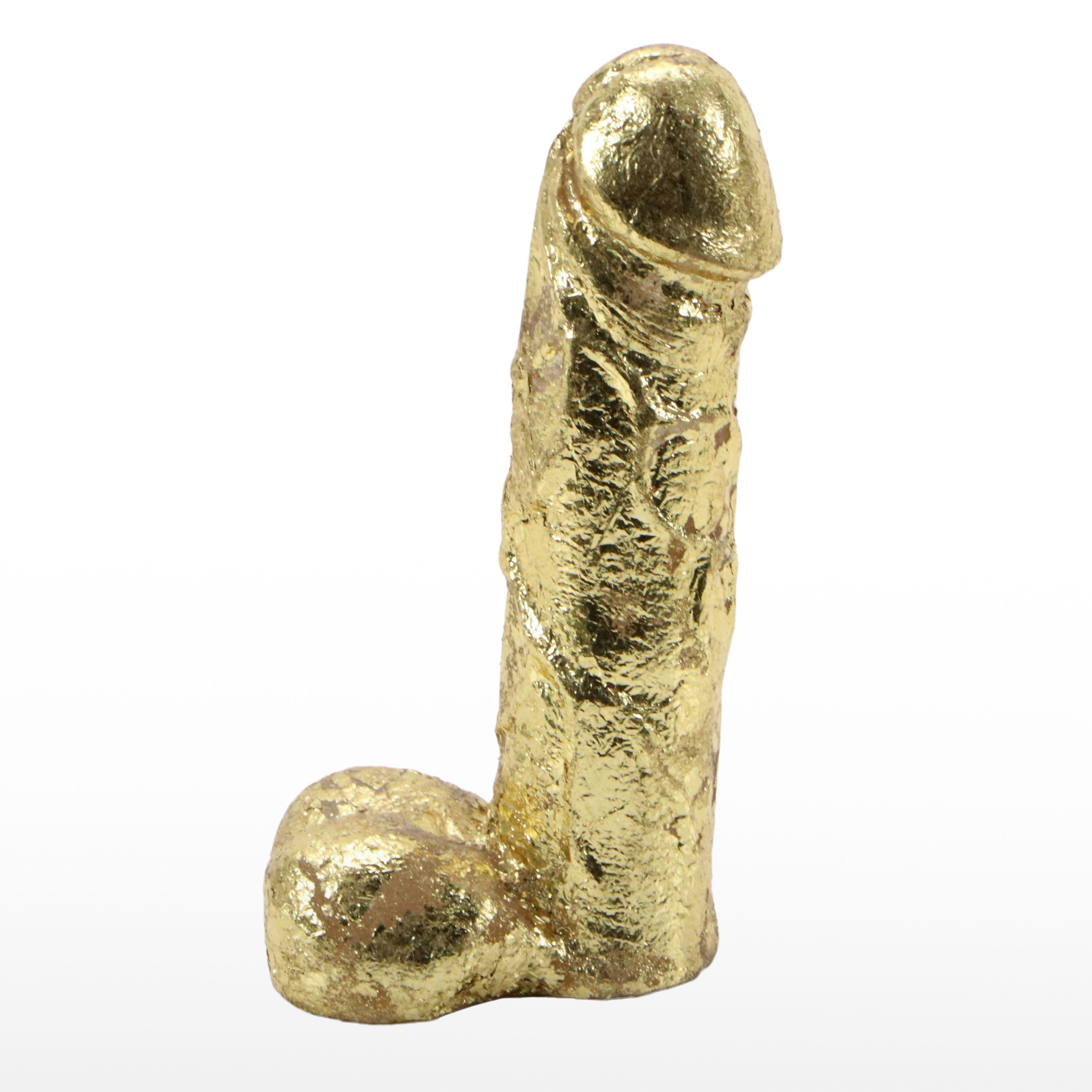 Gilded Phallus Sculpture, 21st Century