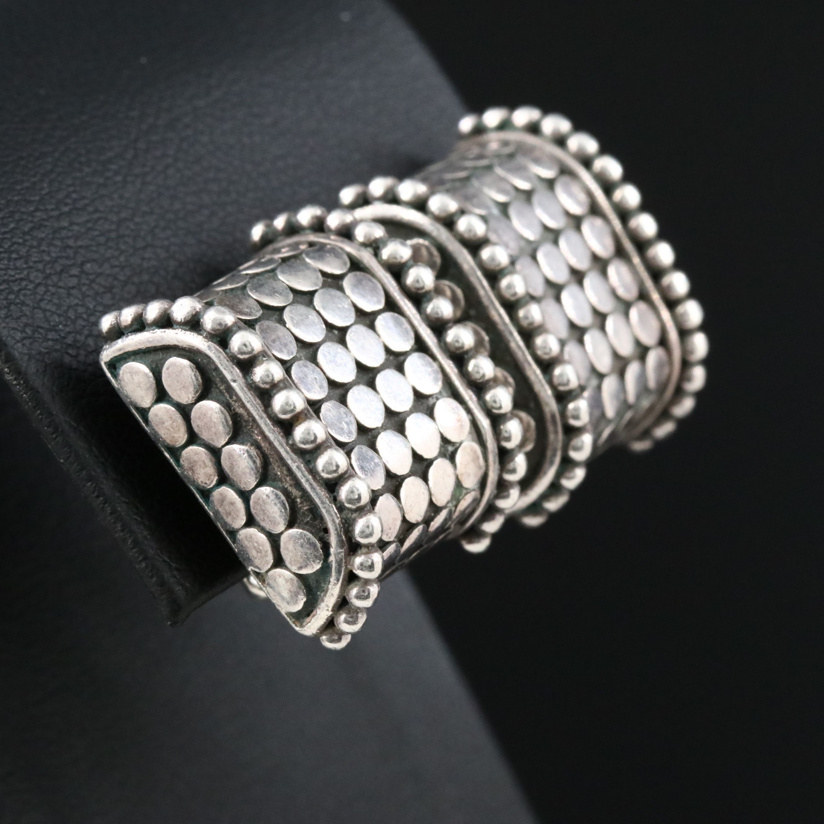 John Hardy Dot Sterling Square Clip Earrings