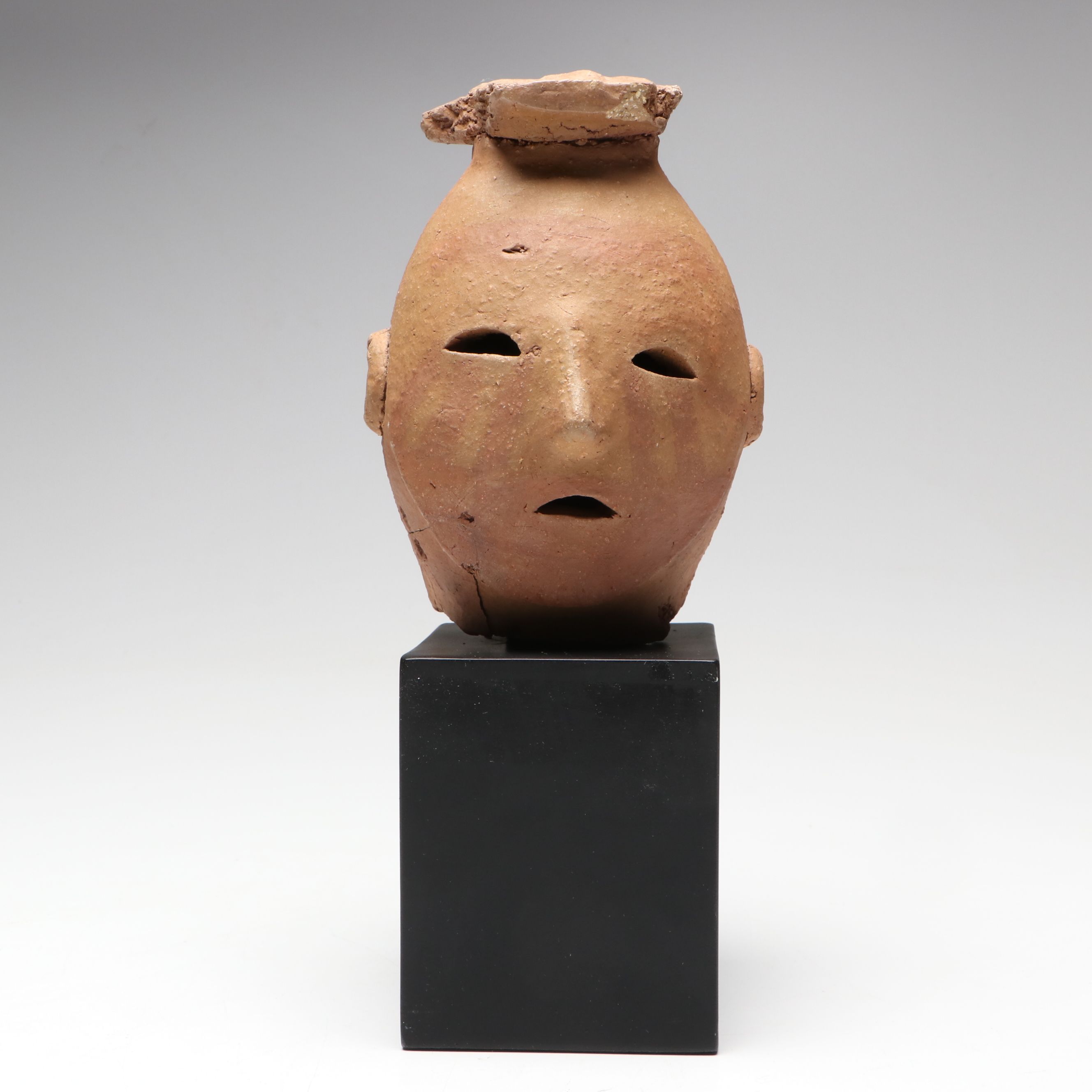 Japanese Kofun Period Haniwa Terracotta Head