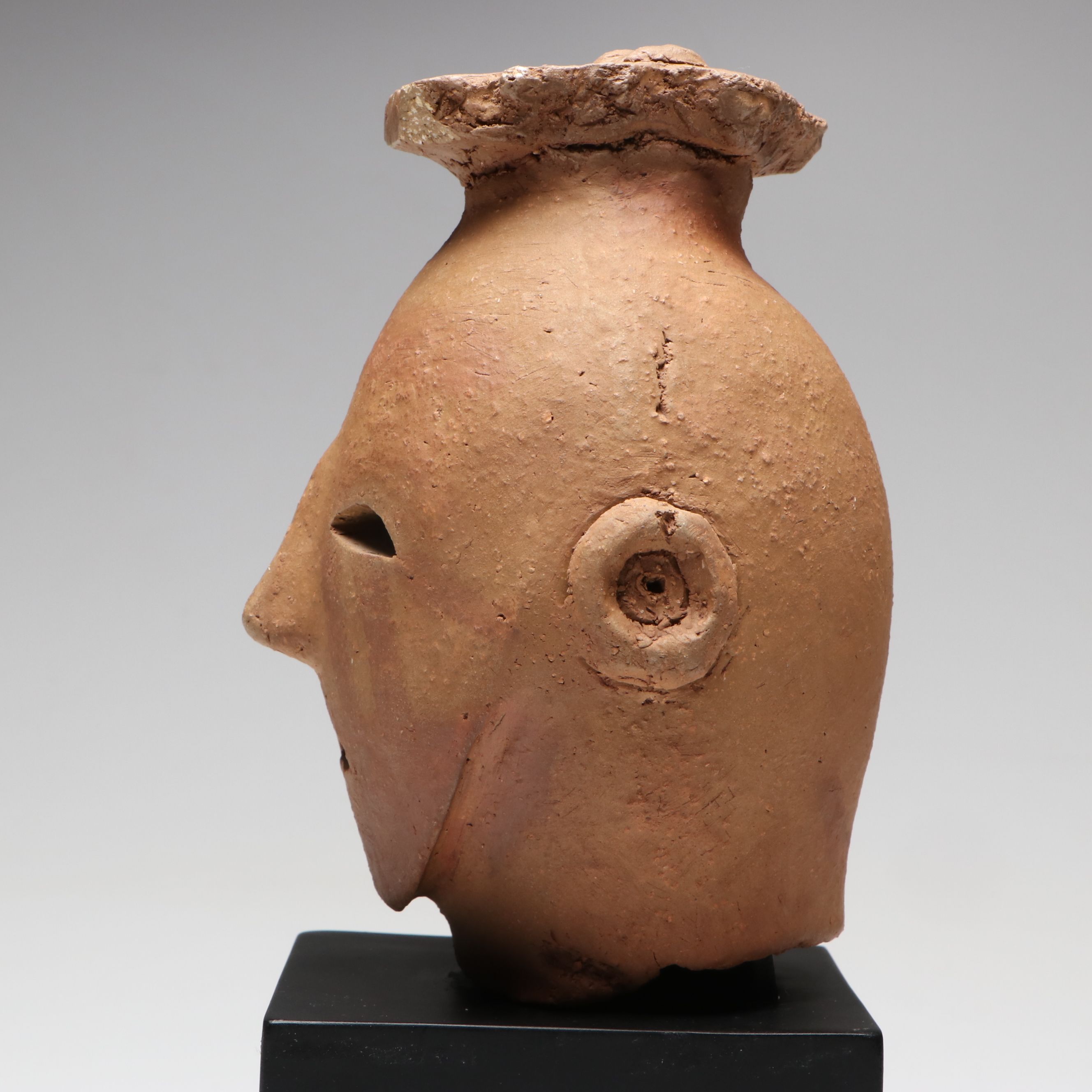 Japanese Kofun Period Haniwa Terracotta Head