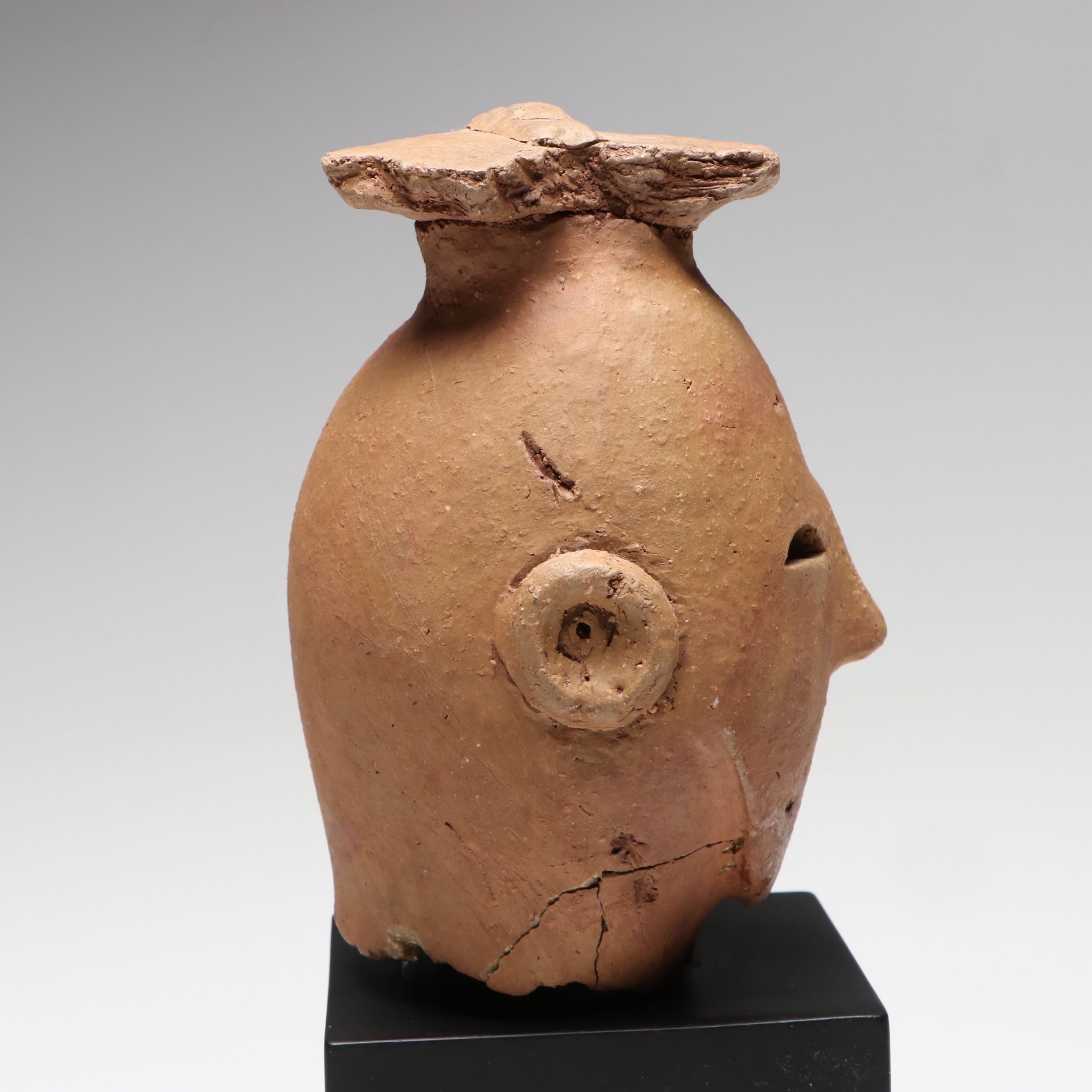 Japanese Kofun Period Haniwa Terracotta Head