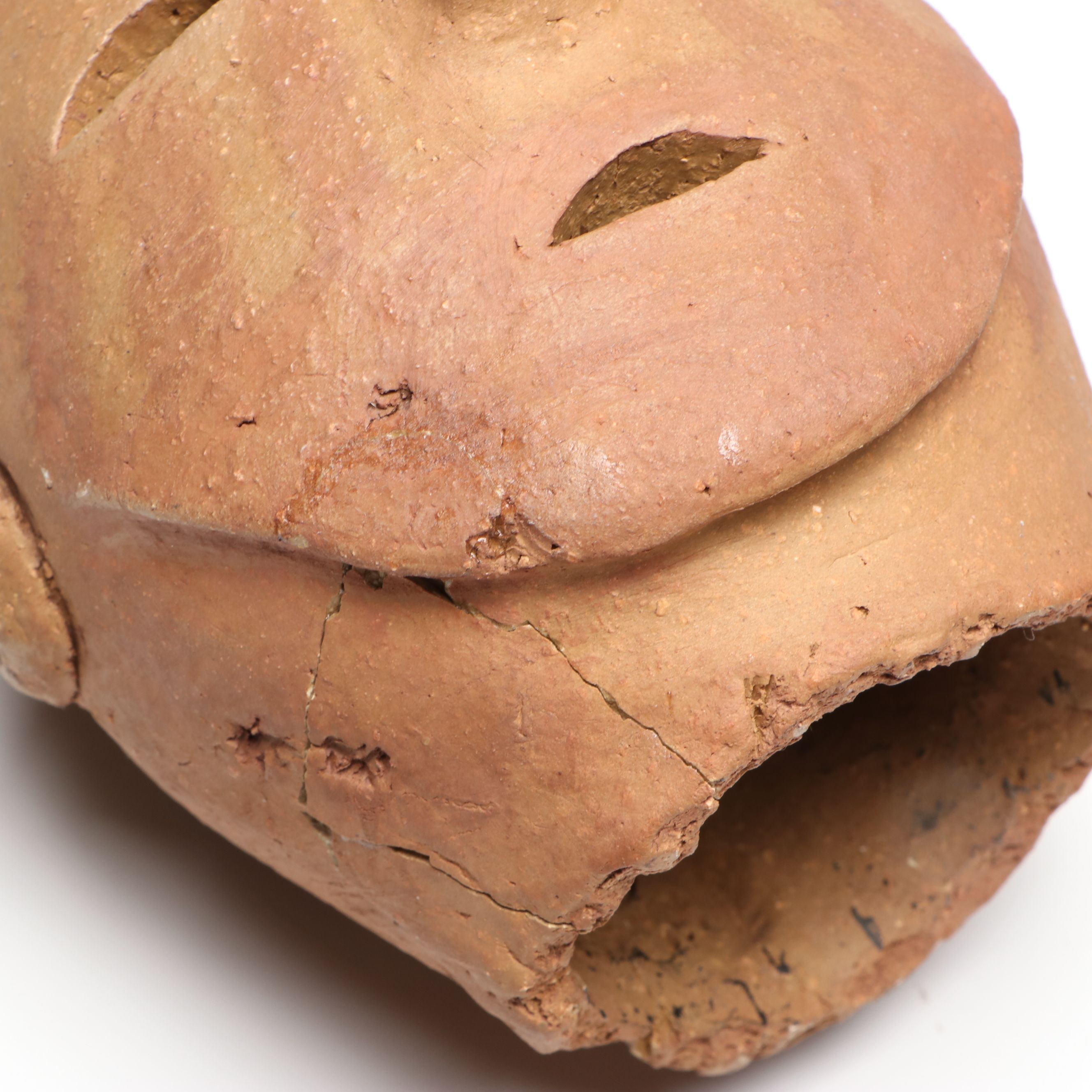 Japanese Kofun Period Haniwa Terracotta Head
