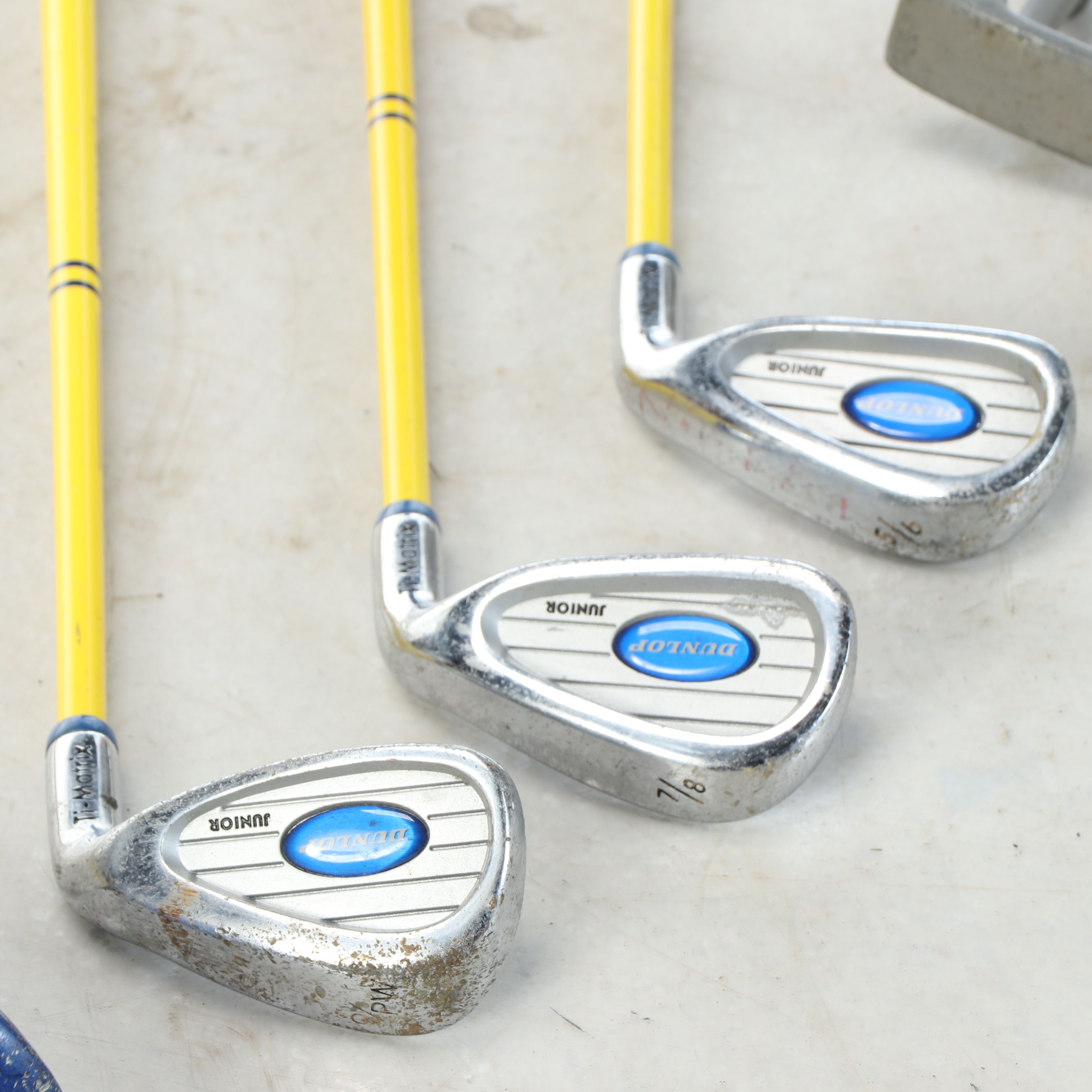 Tech Edge "Junior Tour" with Dunlop and Other Child's Golf Clubs, Bags