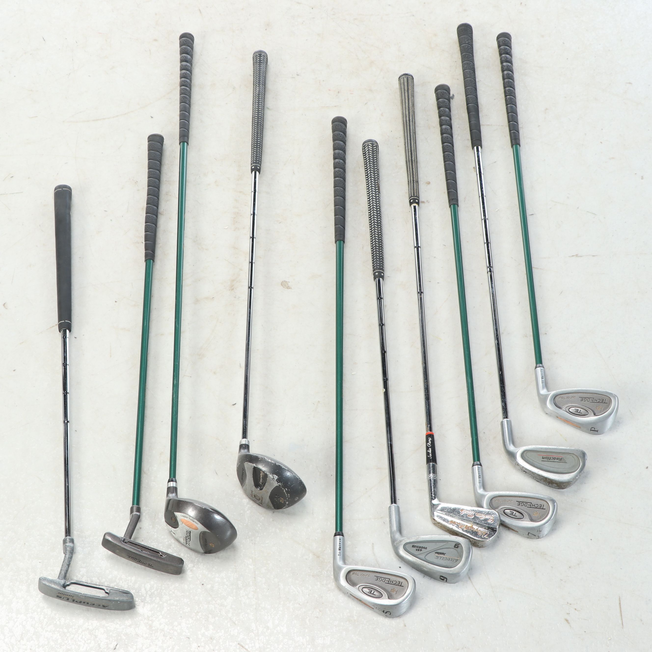 Tech Edge "Junior Tour" with Dunlop and Other Child's Golf Clubs, Bags