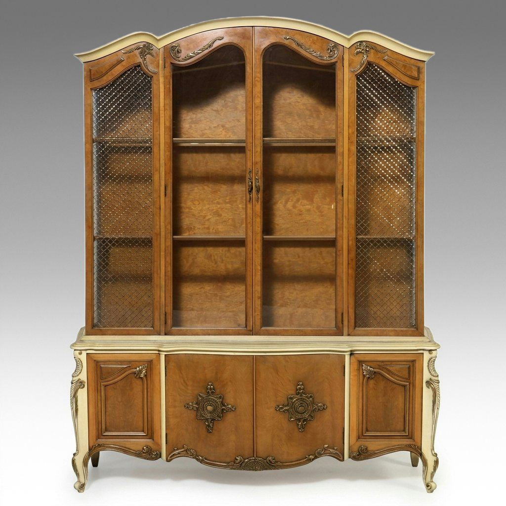 Romweber "Marquise" Louis XV Revival Two-Part China Cabinet