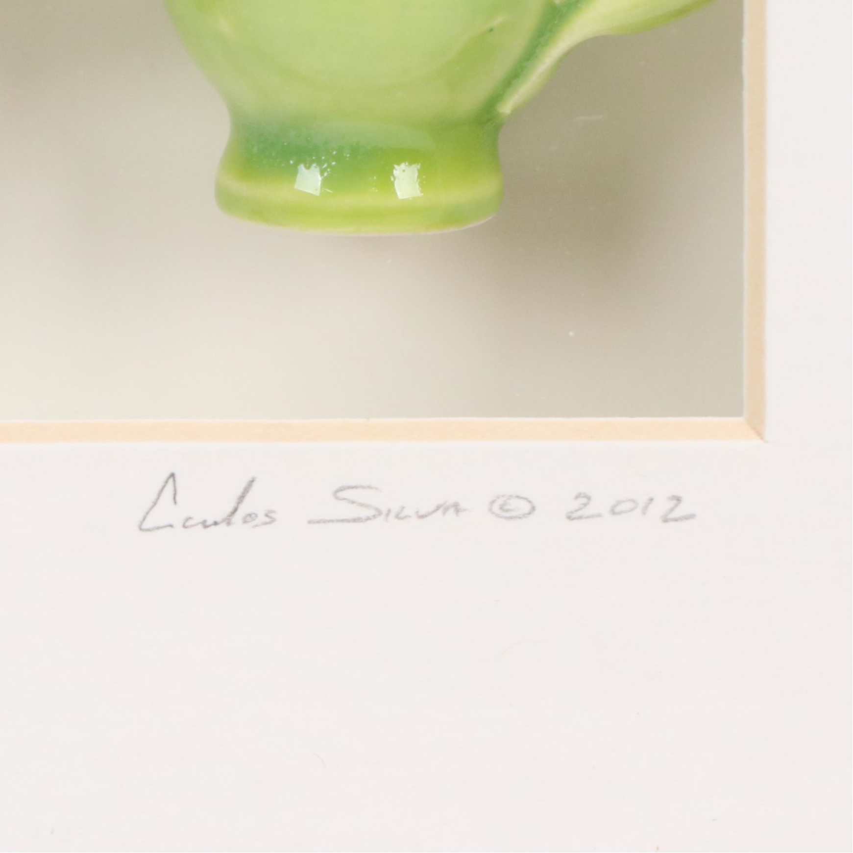Carlos Silva Miniature Glazed Ceramic Teacup Display, 2012