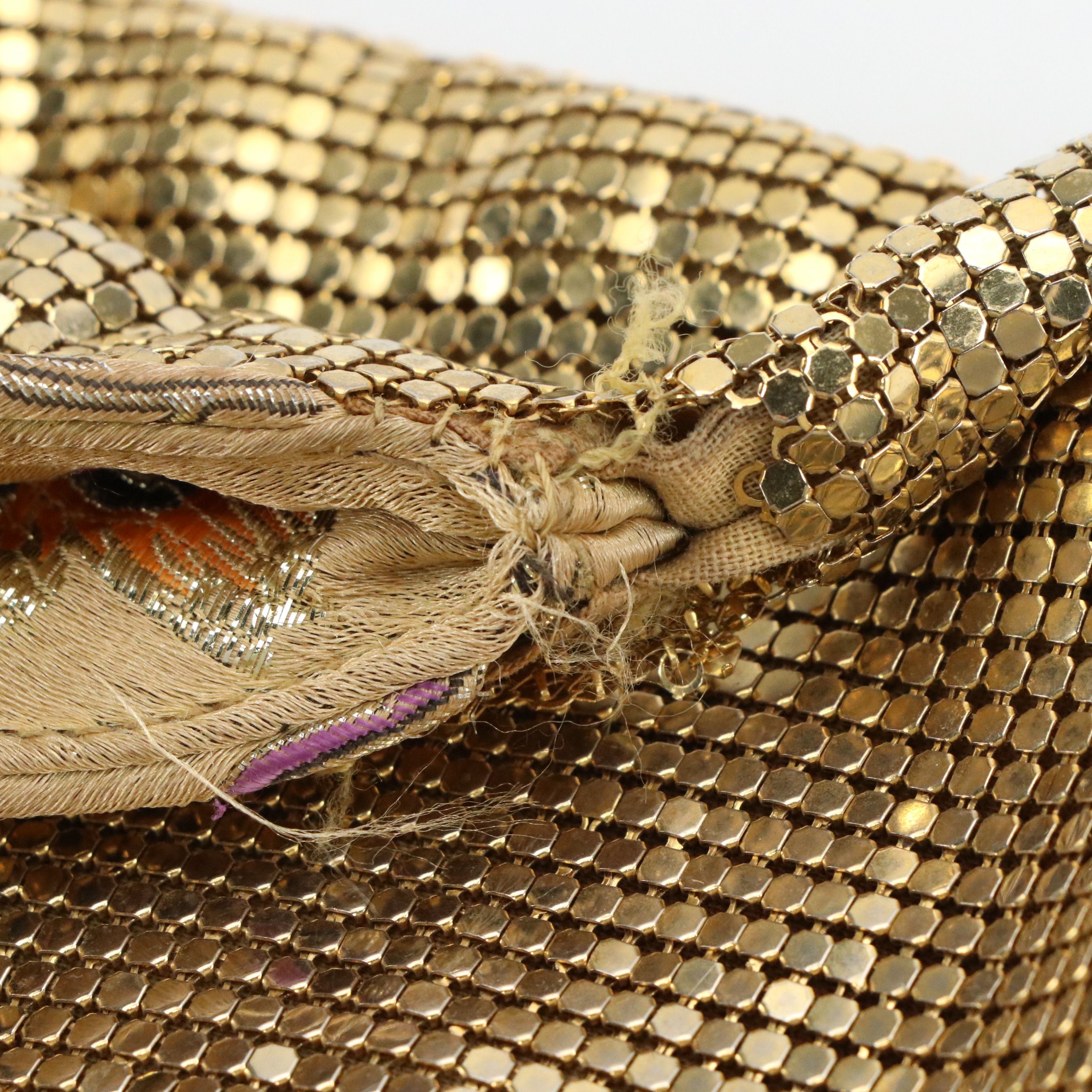 Malini Sulaika Gold Tone Mesh Bag and Thomas Wylde Chain Link Belt