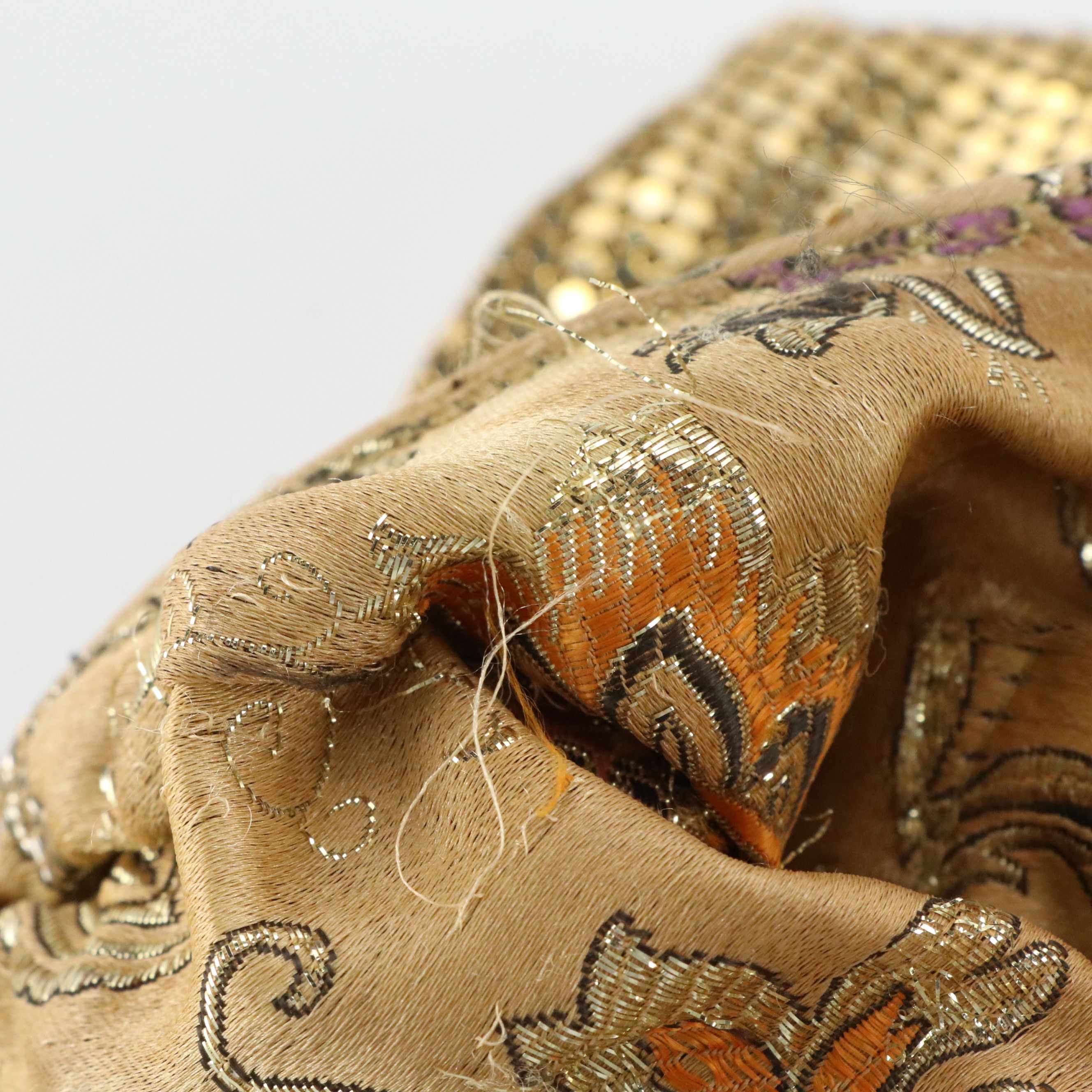 Malini Sulaika Gold Tone Mesh Bag and Thomas Wylde Chain Link Belt