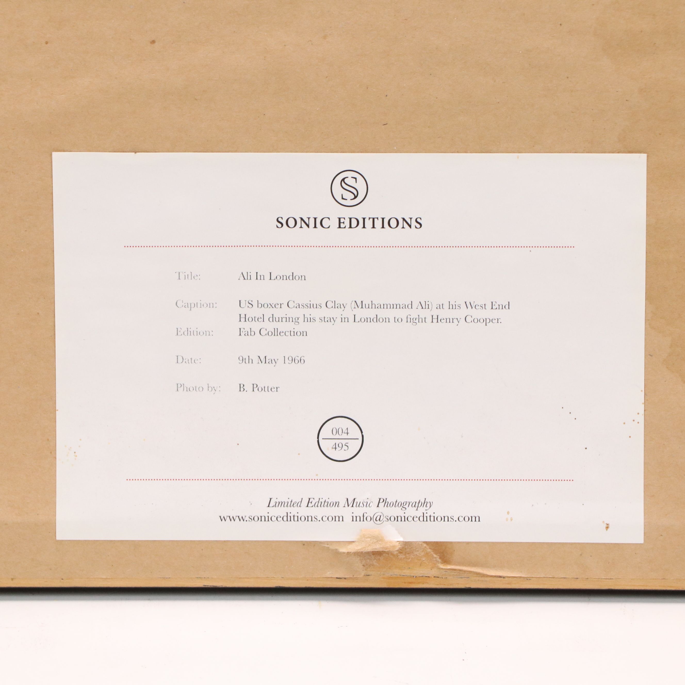 Photograph Reproduction After B. Potter "Ali in London," 21st Century