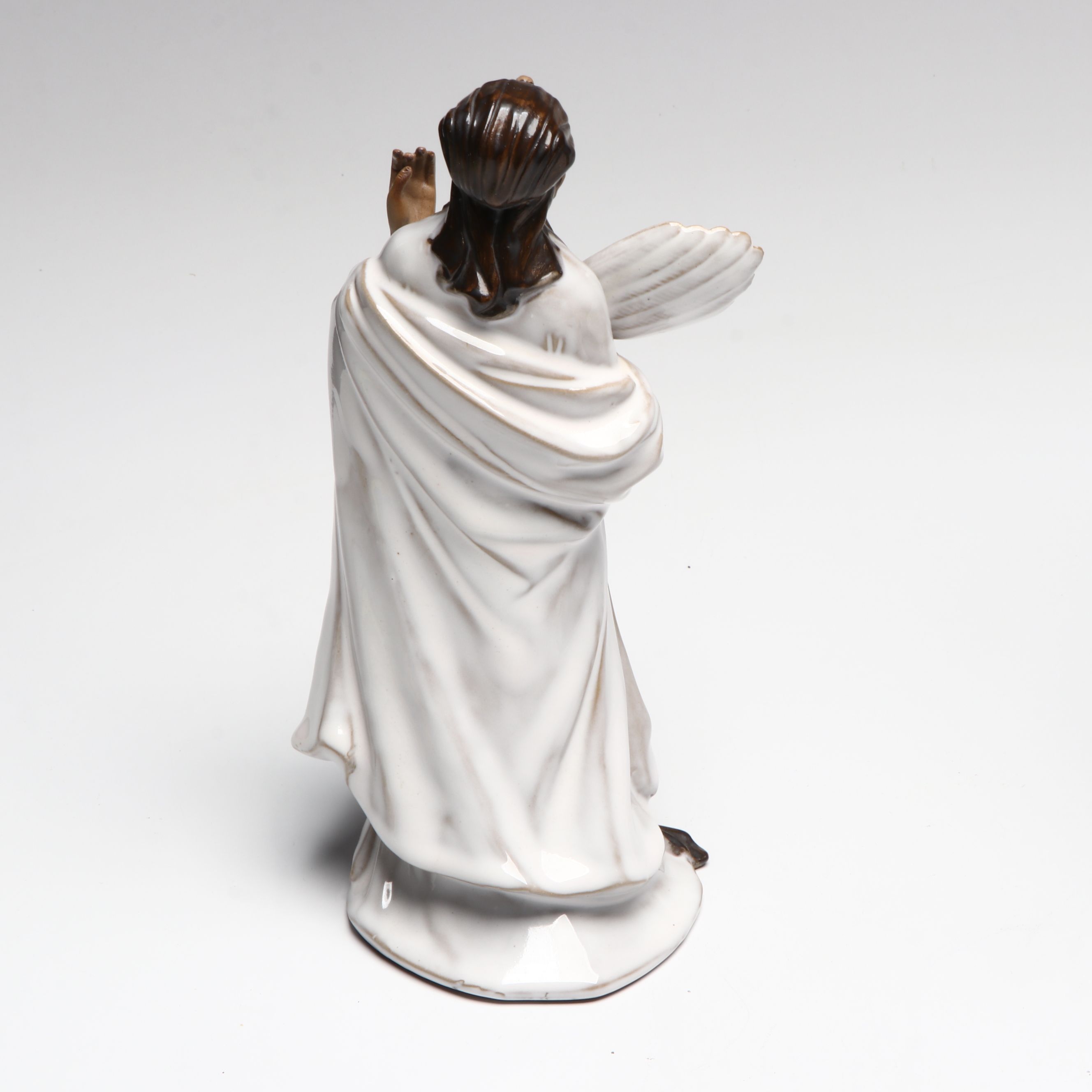 Chinese Republic Period Famille Rose Porcelain Vase, "Lan Caihe", Shiwan Figures