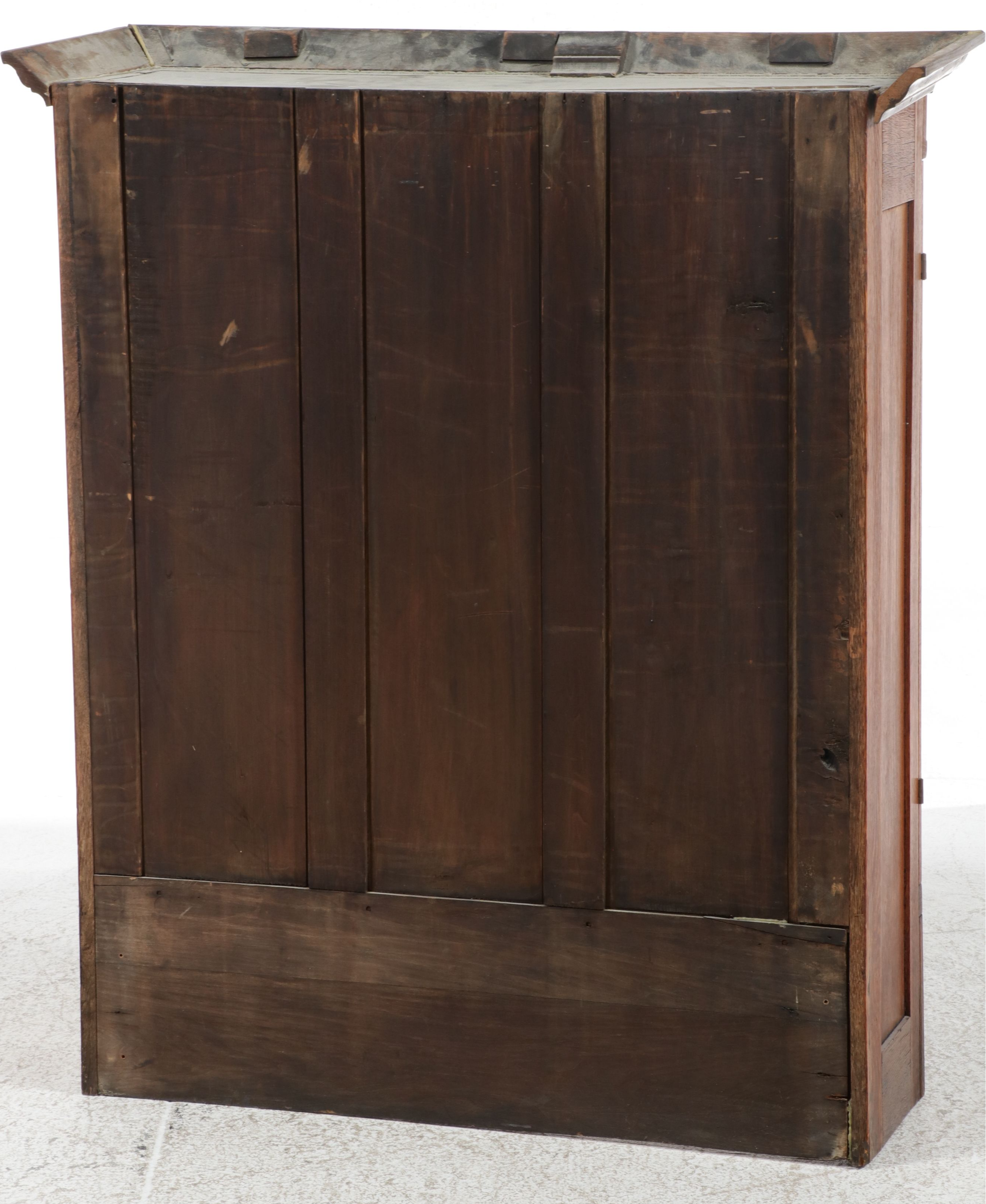 Late Victorian Quartersawn Oak Two-Door Hutch Top