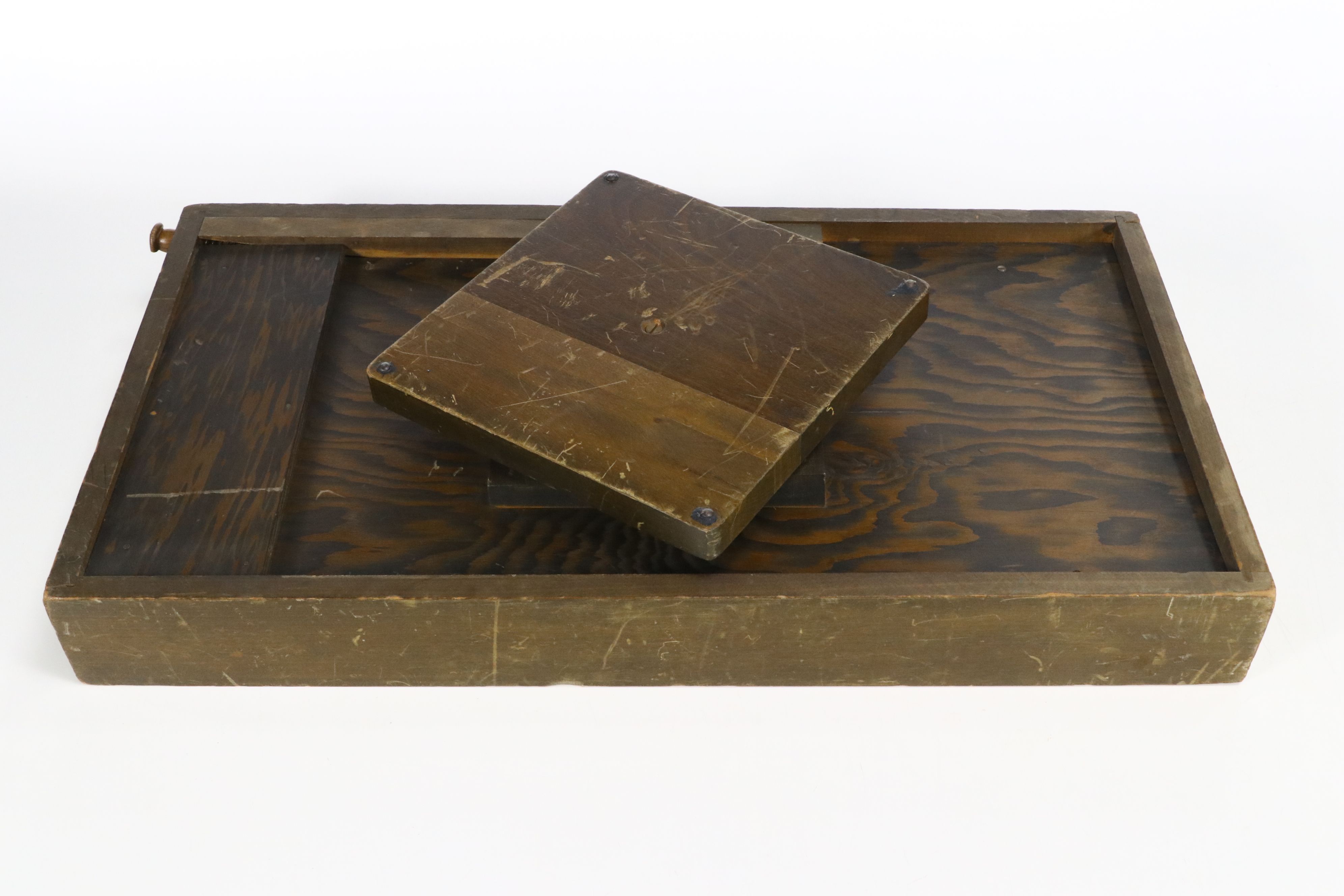 Vintage Wooden Spring-Loaded Bagatelle Game