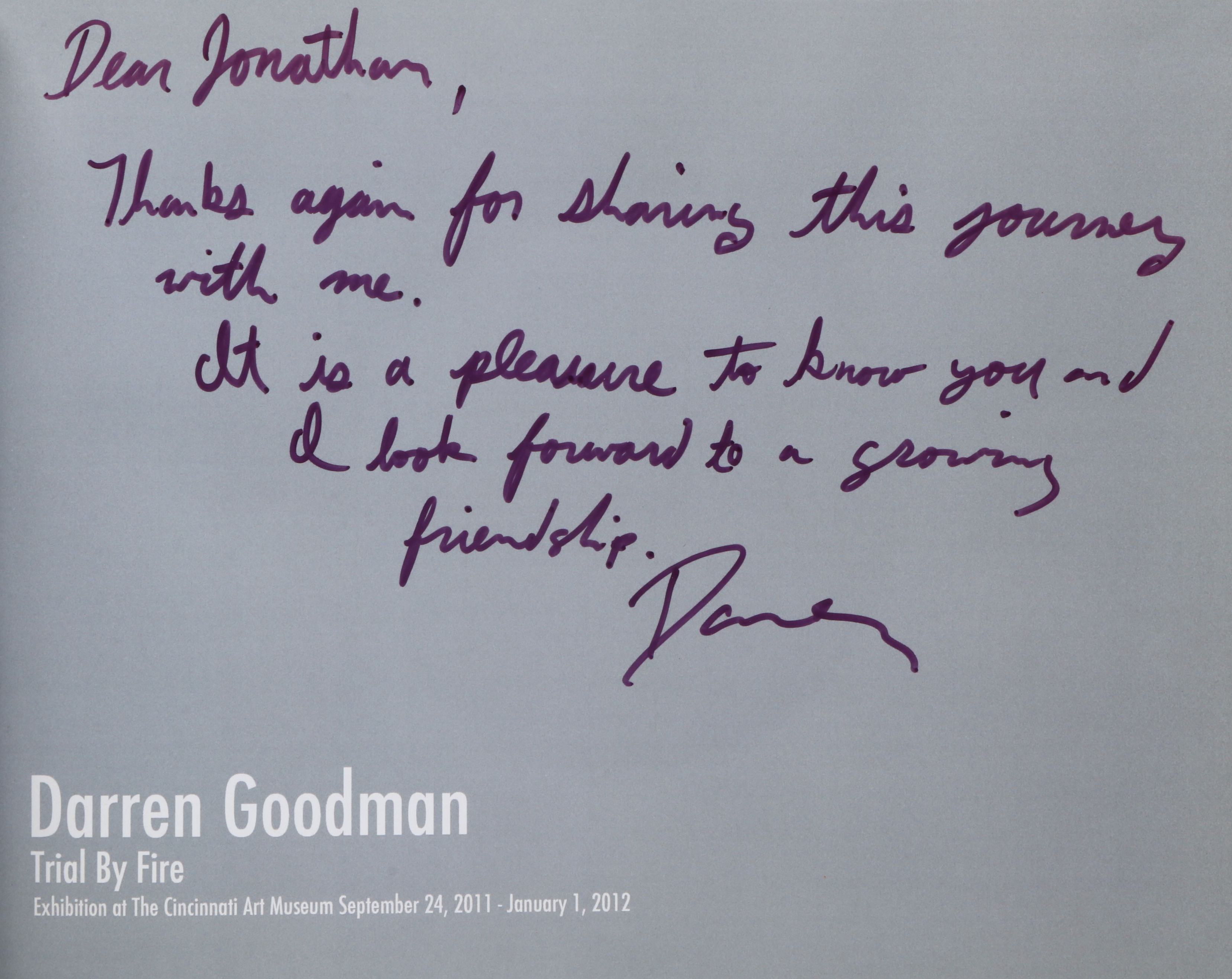 Signed "Trial by Fire" by Darren Goodman and More Art Books