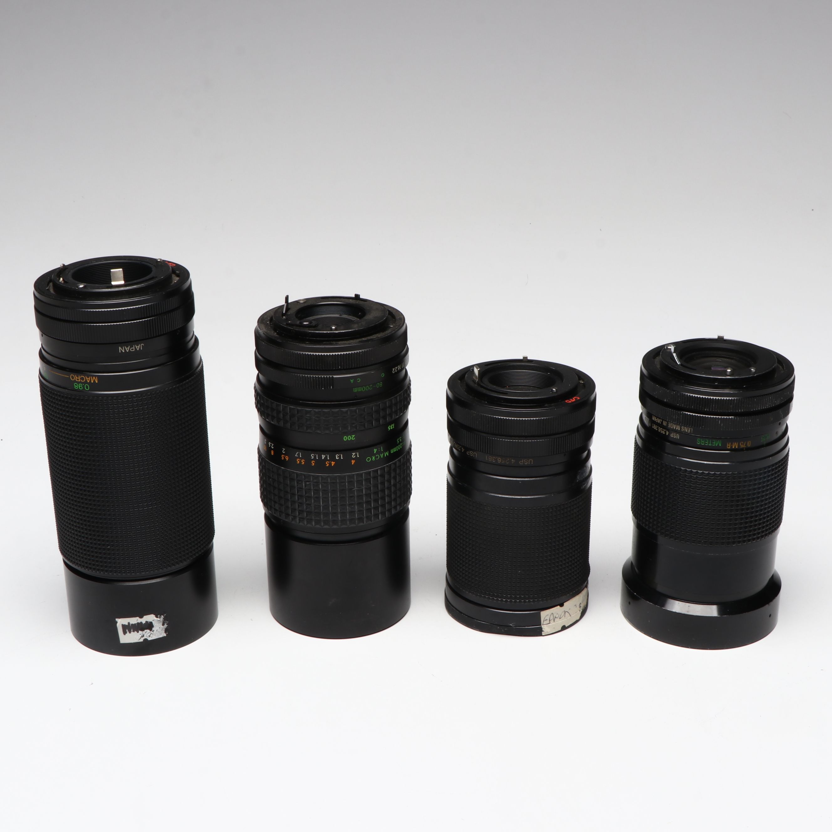 Vivitar and Albinar Japanese Zoom Lenses, Late 20th Century