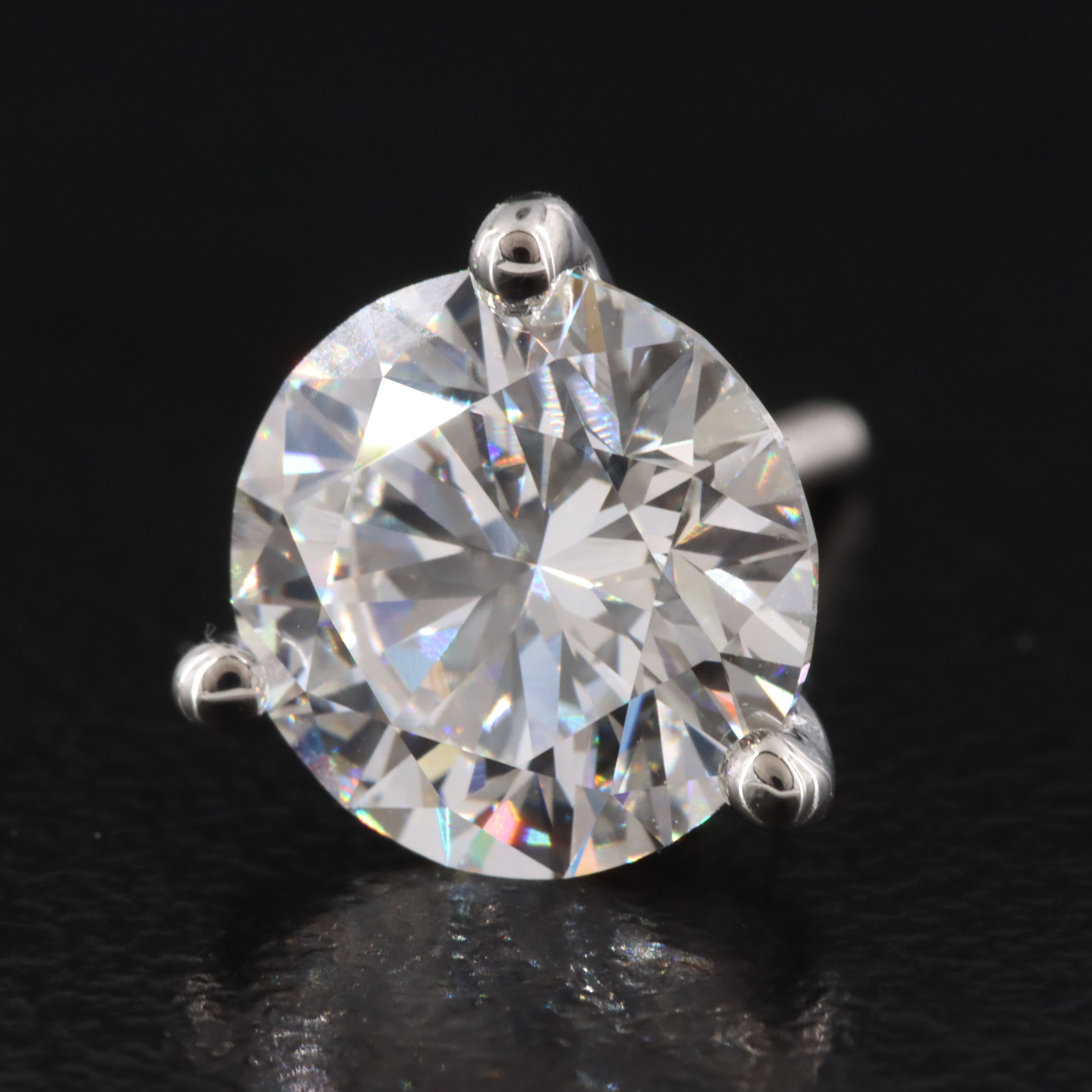 Platinum 5.09 CTW Lab Grown Diamond Solitaire Earrings with IGI Reports