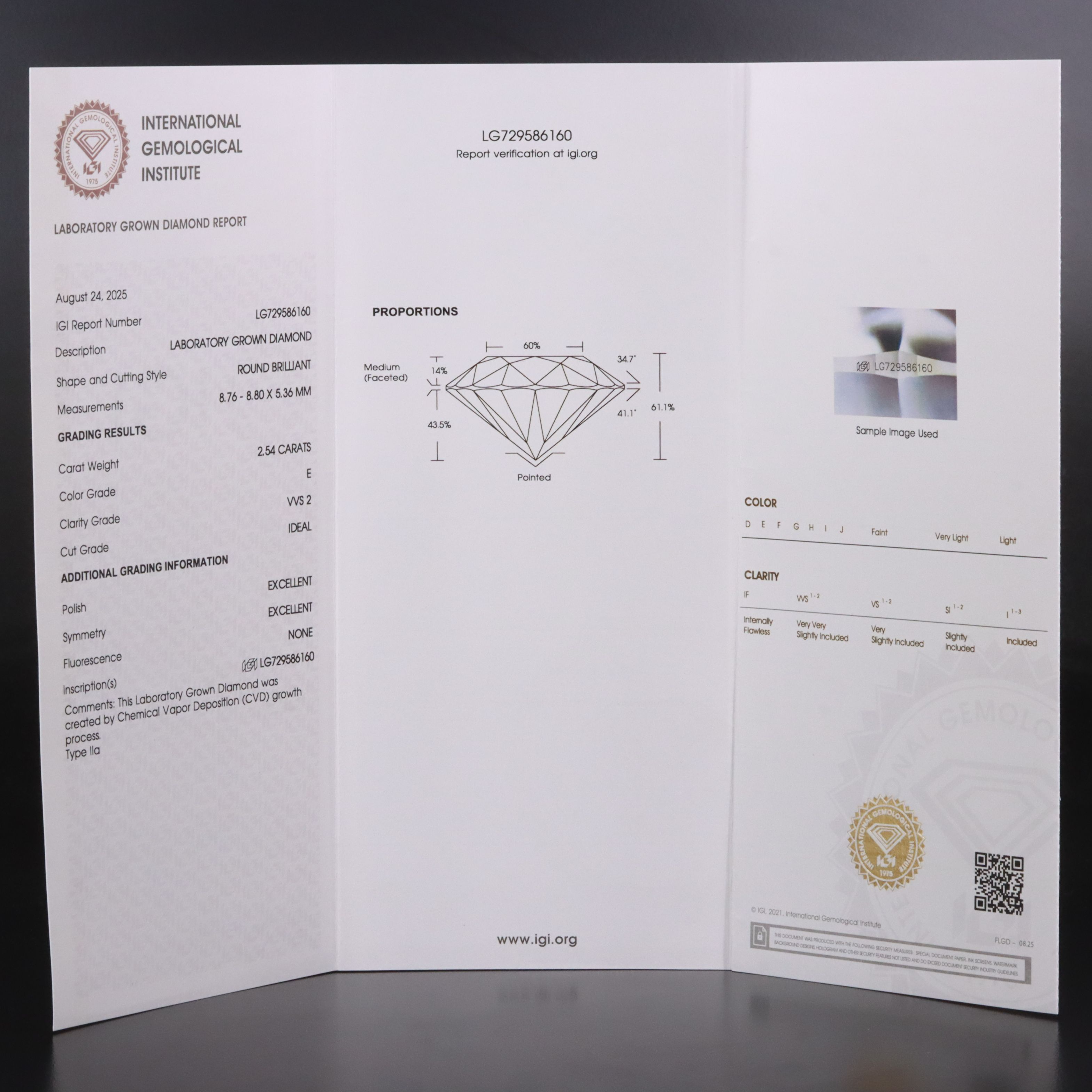 Platinum 5.09 CTW Lab Grown Diamond Solitaire Earrings with IGI Reports