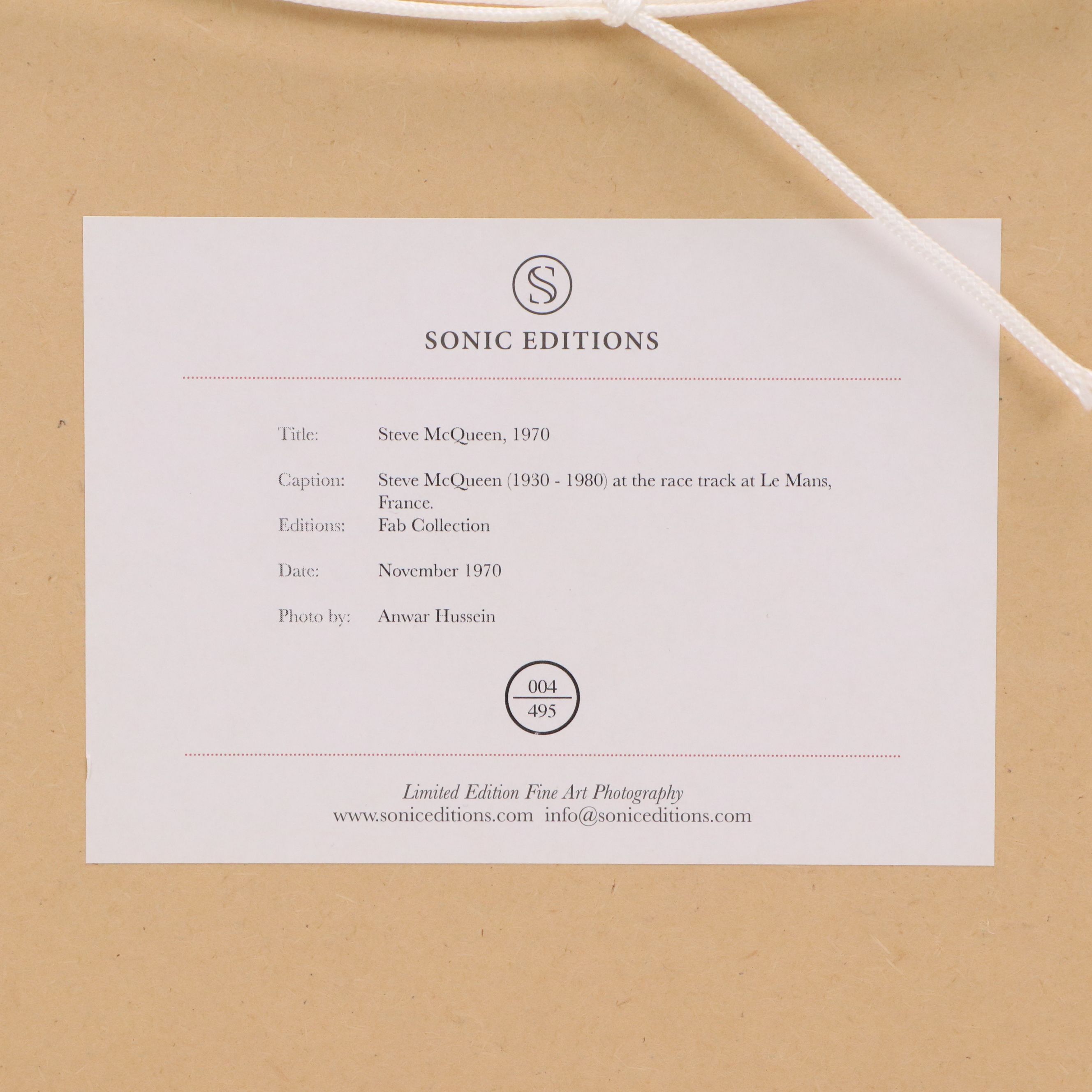 Photograph Reproduction After Anwar Hussein of Steve McQueen, 21st Century