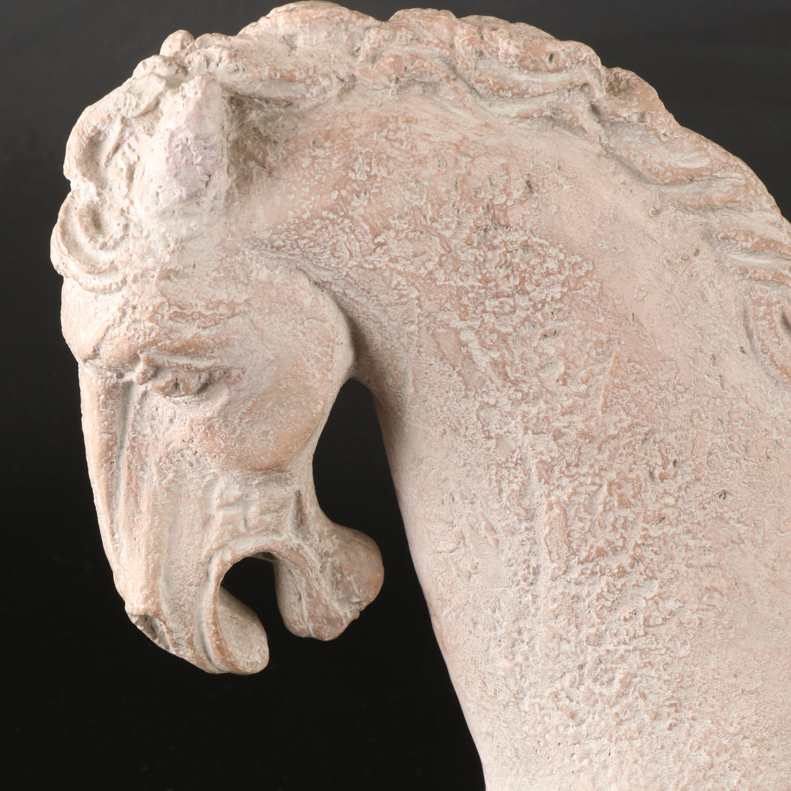 Tang Style Reclining Horse Plaster Sculpture