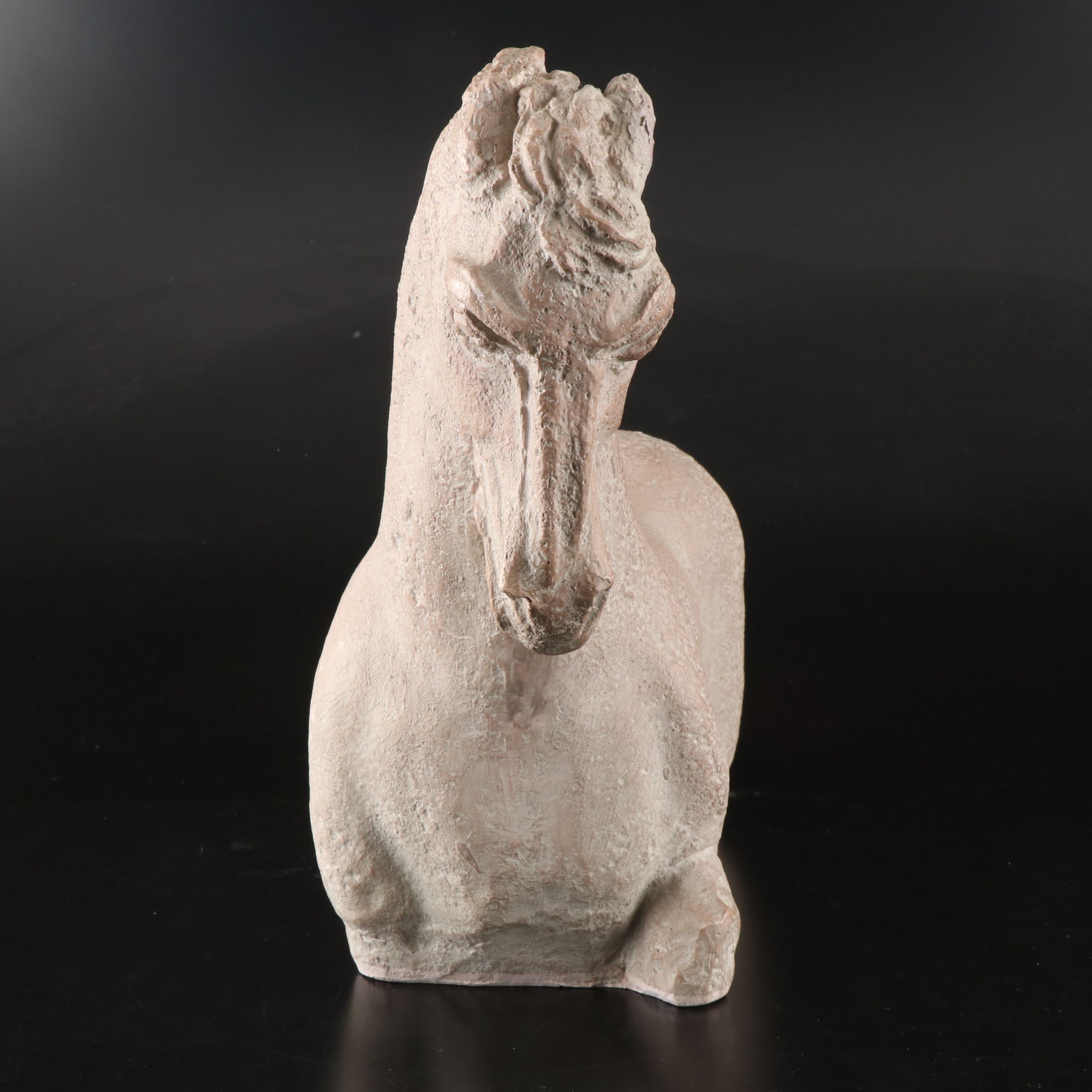 Tang Style Reclining Horse Plaster Sculpture