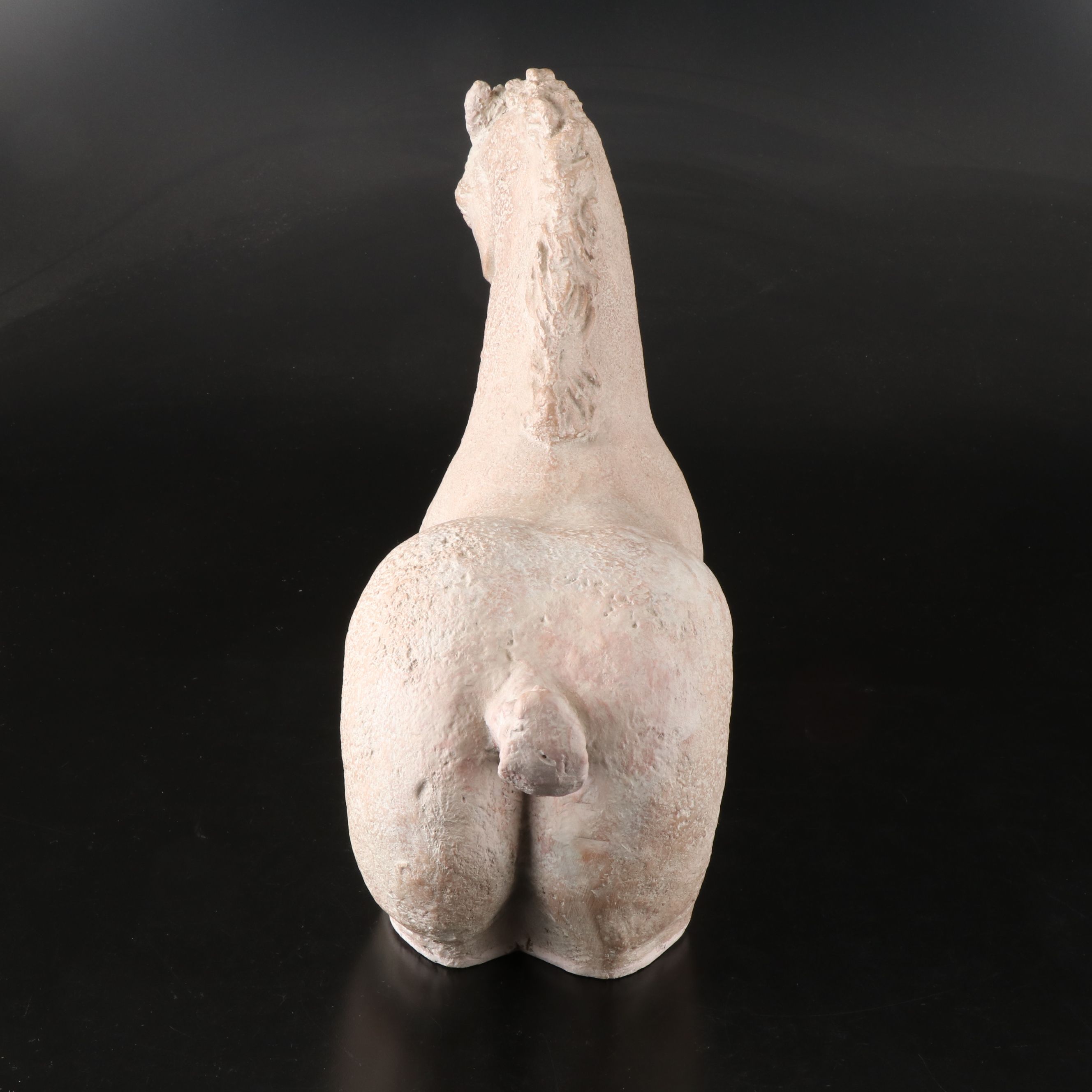 Tang Style Reclining Horse Plaster Sculpture