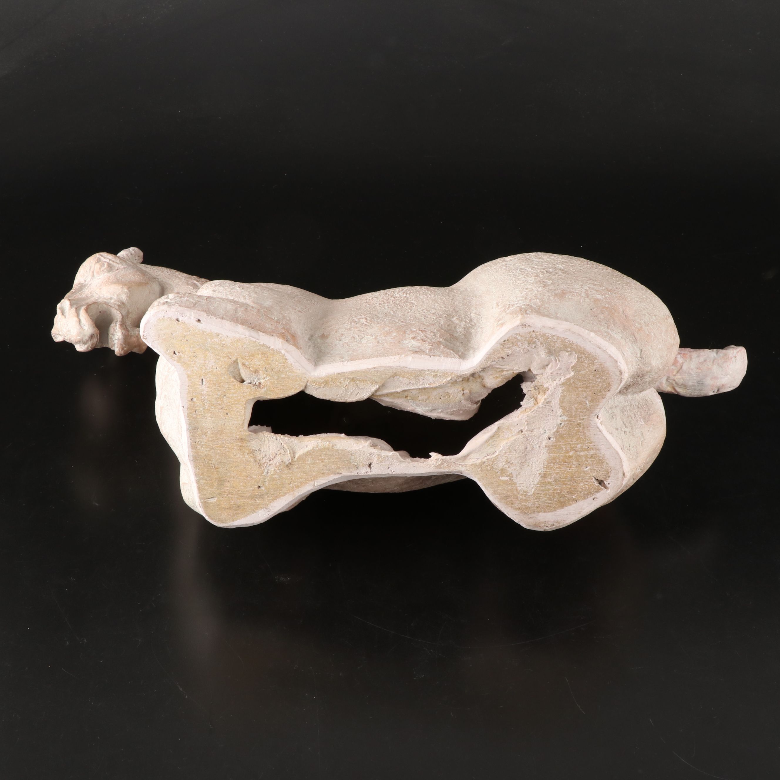 Tang Style Reclining Horse Plaster Sculpture
