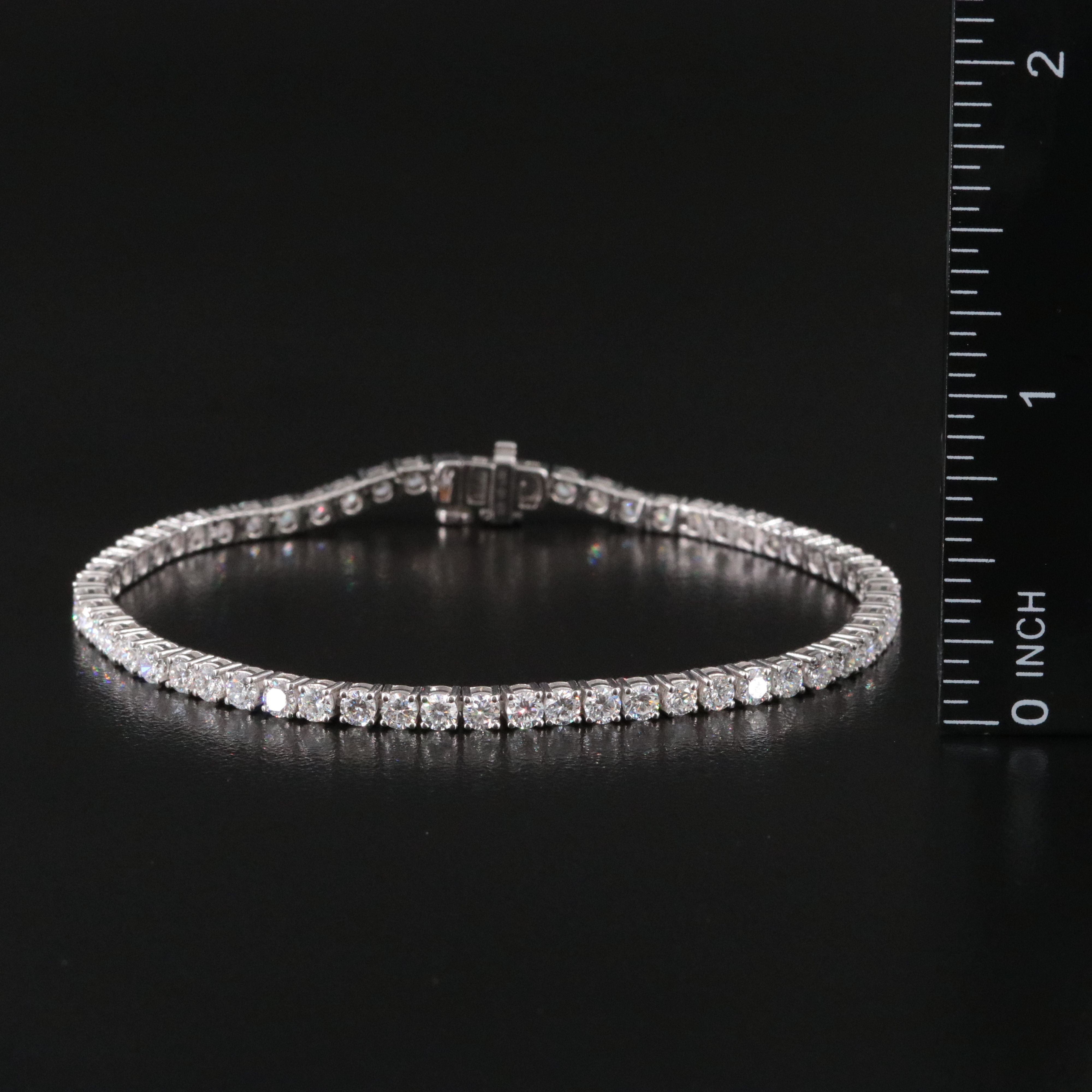Sterling 5.00 CTW Lab Grown Diamond Line Bracelet