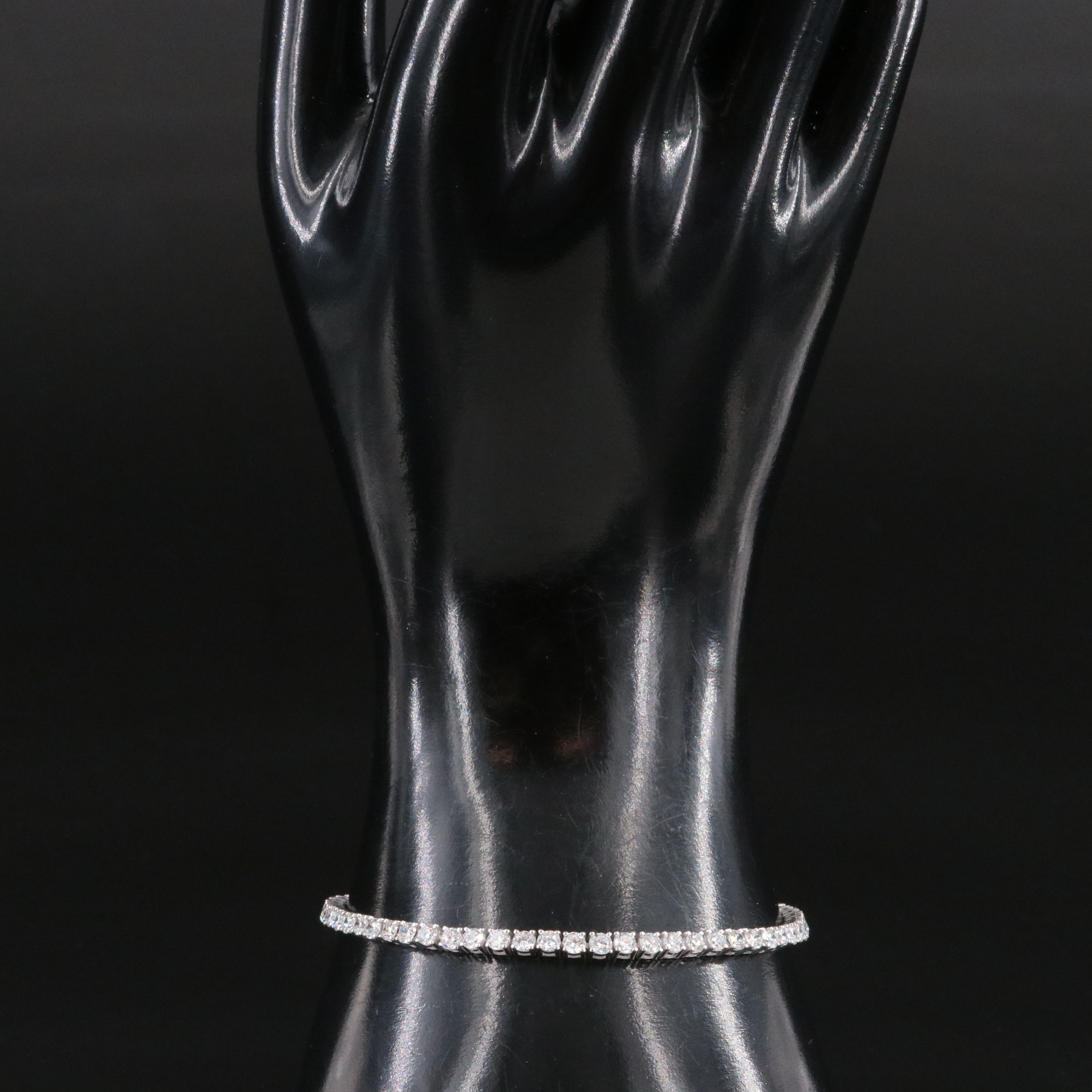 Sterling 5.00 CTW Lab Grown Diamond Line Bracelet