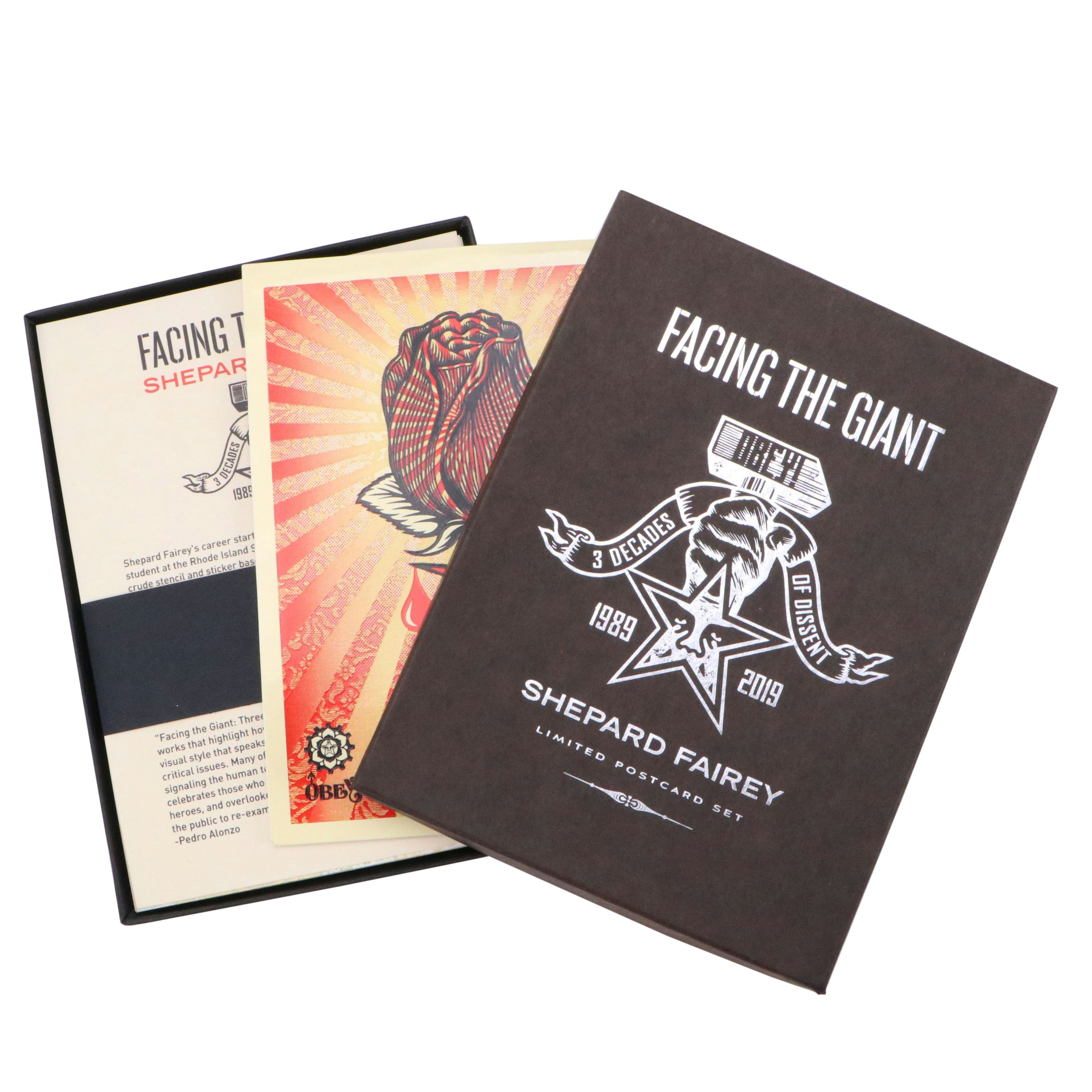 Shepard Fairey Limited Postcard Set "Facing the Giant," 2019