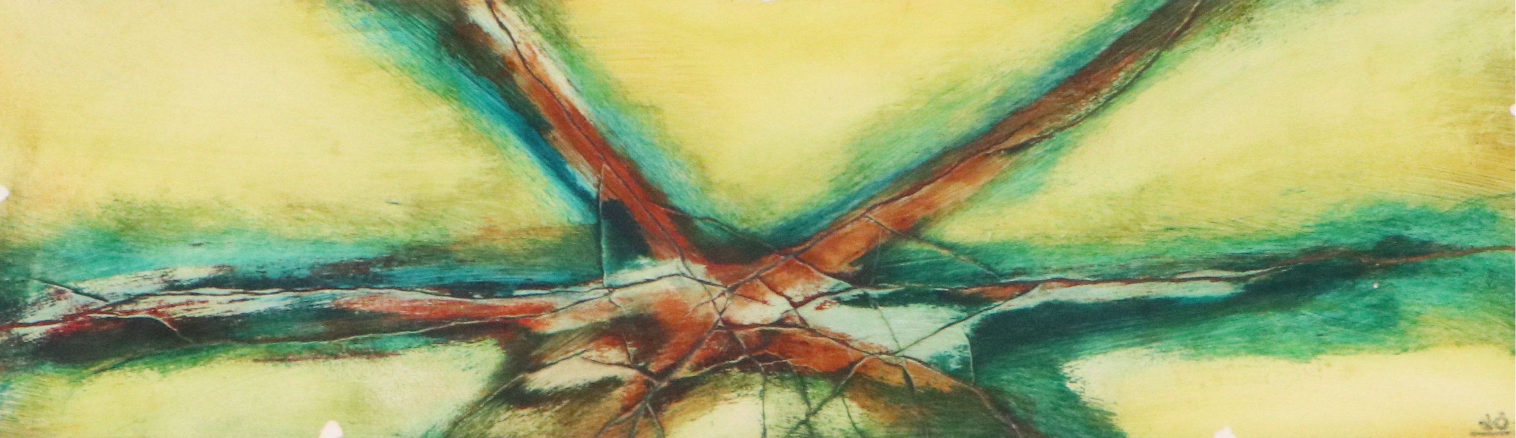 Luisa Elena Betancourt Abstract Mixed Media Painting, 2002